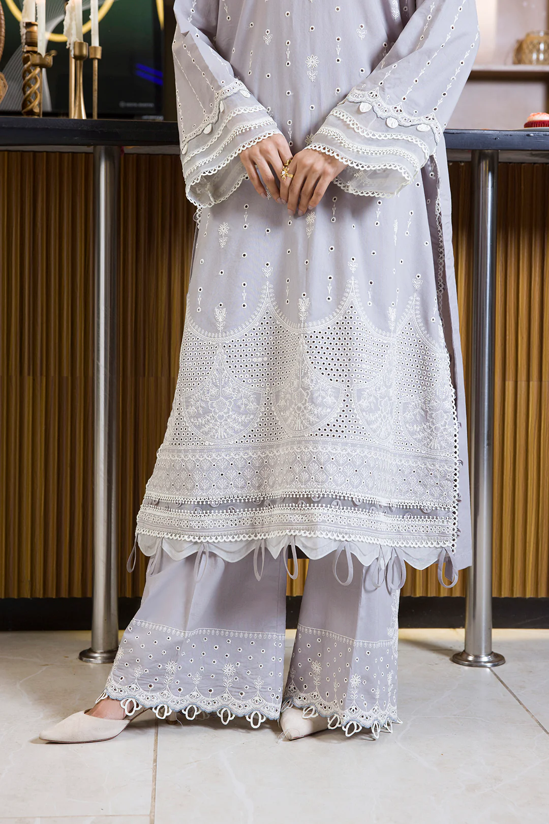 Embroidered Shirt Shalwar Dupatta - 0069 - Image 10
