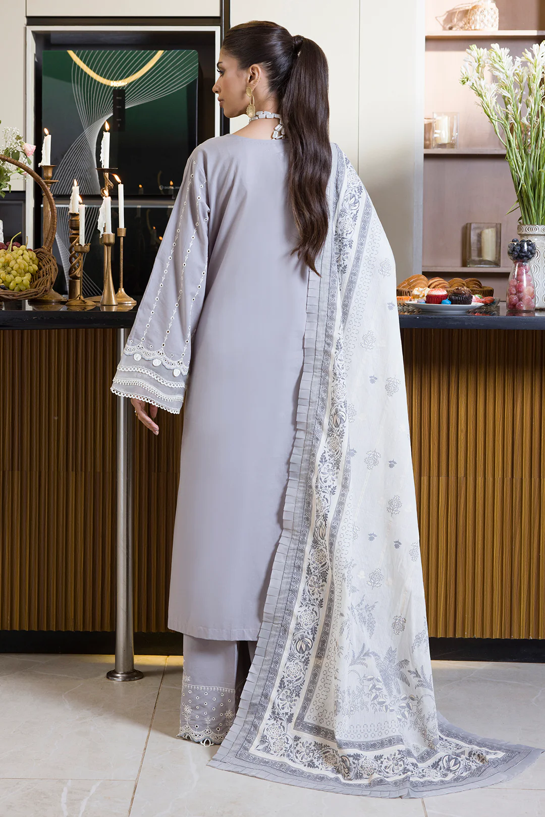 Embroidered Shirt Shalwar Dupatta - 0069 - Image 15