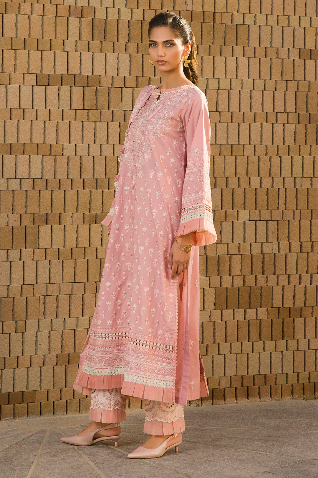 Embroidered Shirt Shalwar Dupatta - 0072 - Image 11