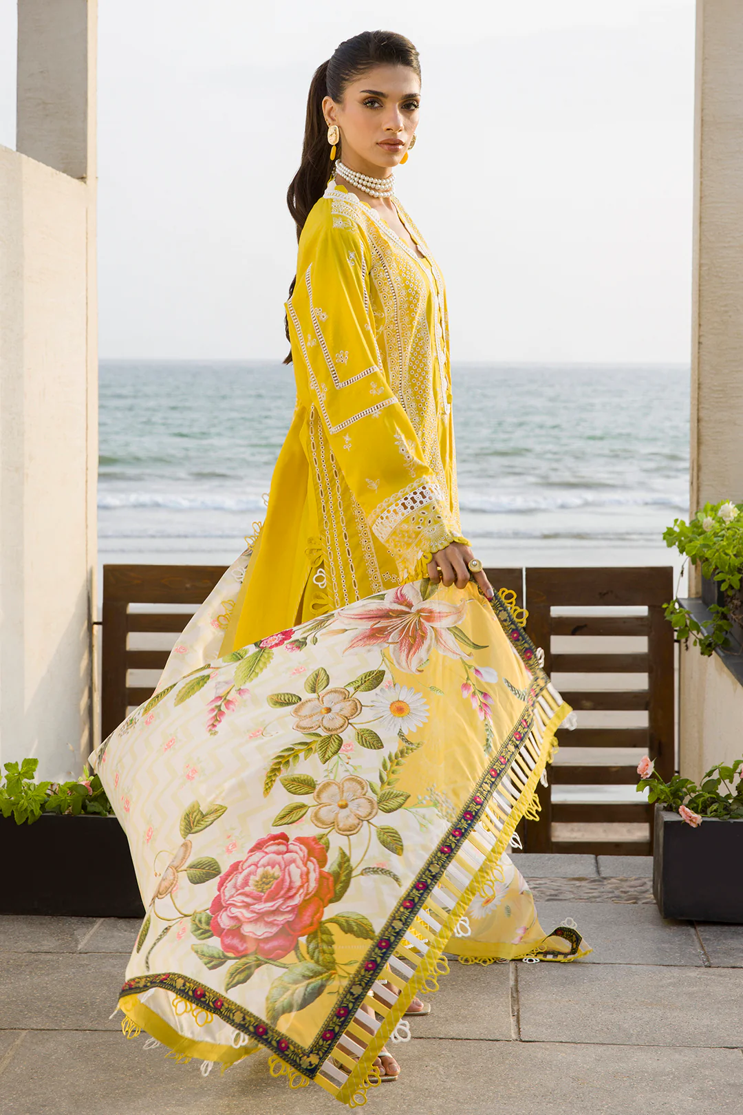 Embroidered Shirt Shalwar Dupatta - 0073 - Image 11