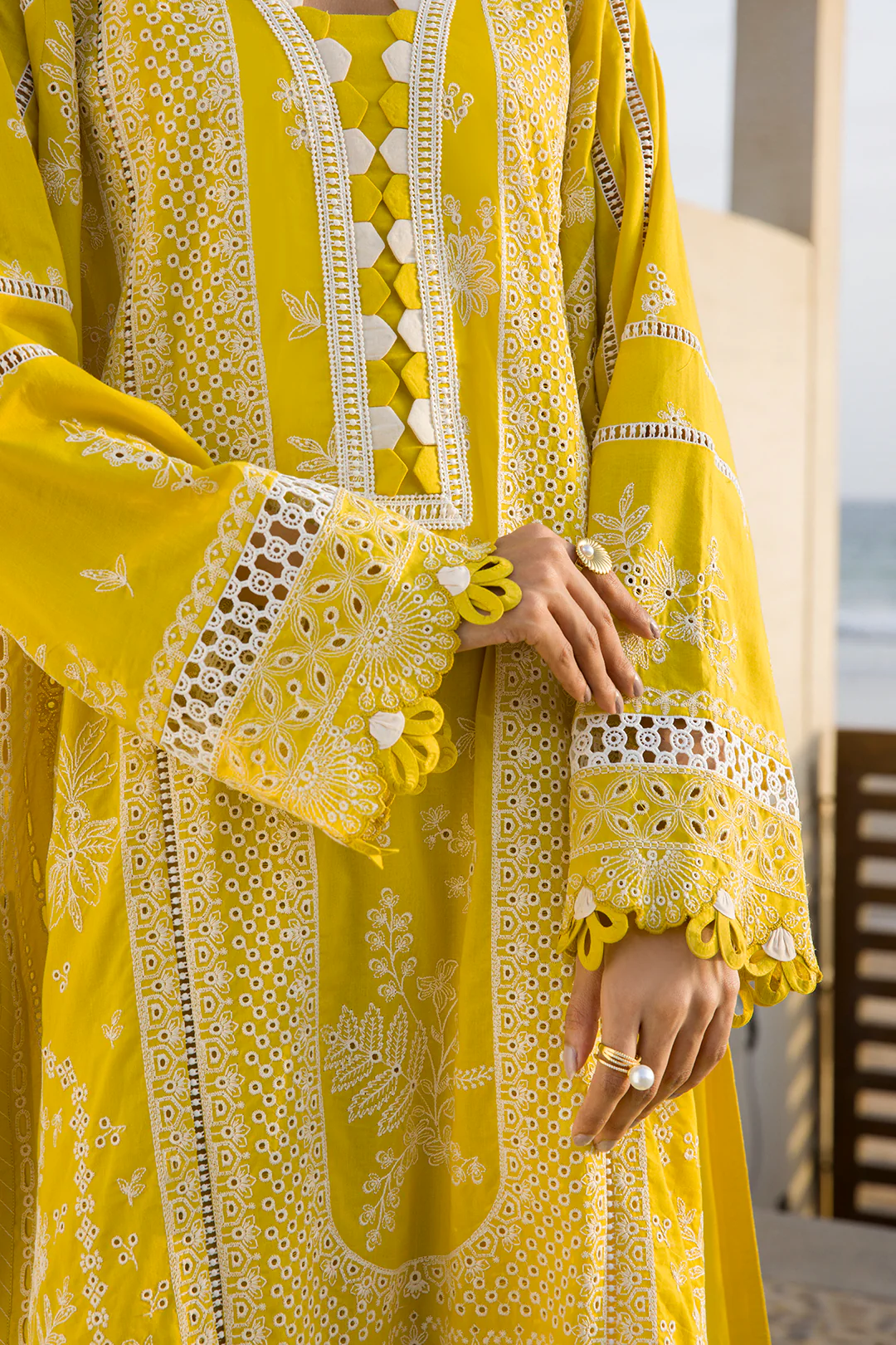 Embroidered Shirt Shalwar Dupatta - 0073 - Image 12