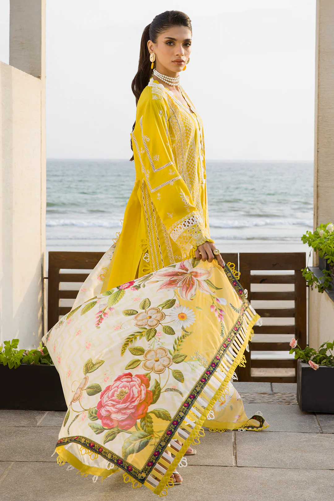 Embroidered Shirt Shalwar Dupatta - 0073 - Image 13