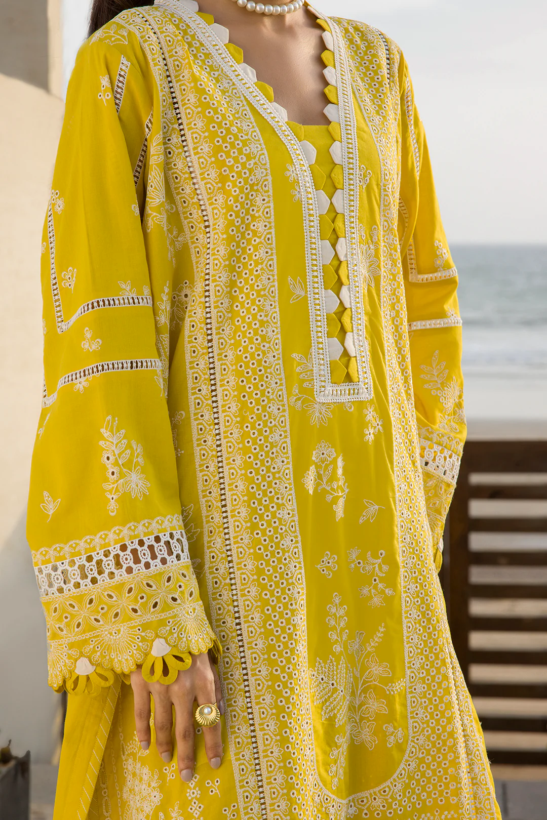Embroidered Shirt Shalwar Dupatta - 0073 - Image 14