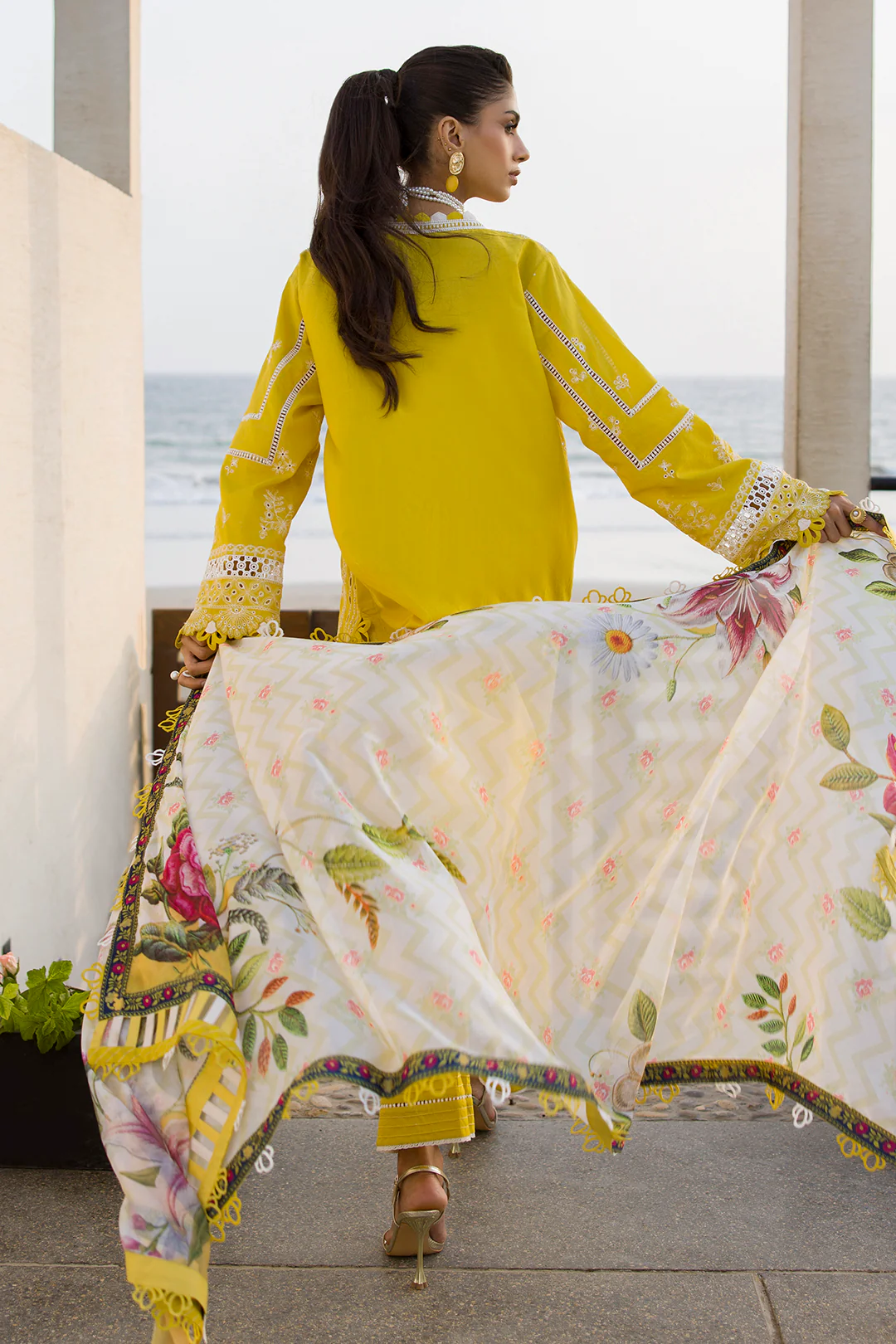 Embroidered Shirt Shalwar Dupatta - 0073 - Image 16