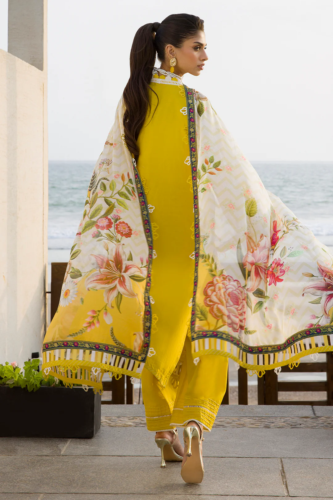 Embroidered Shirt Shalwar Dupatta - 0073 - Image 17