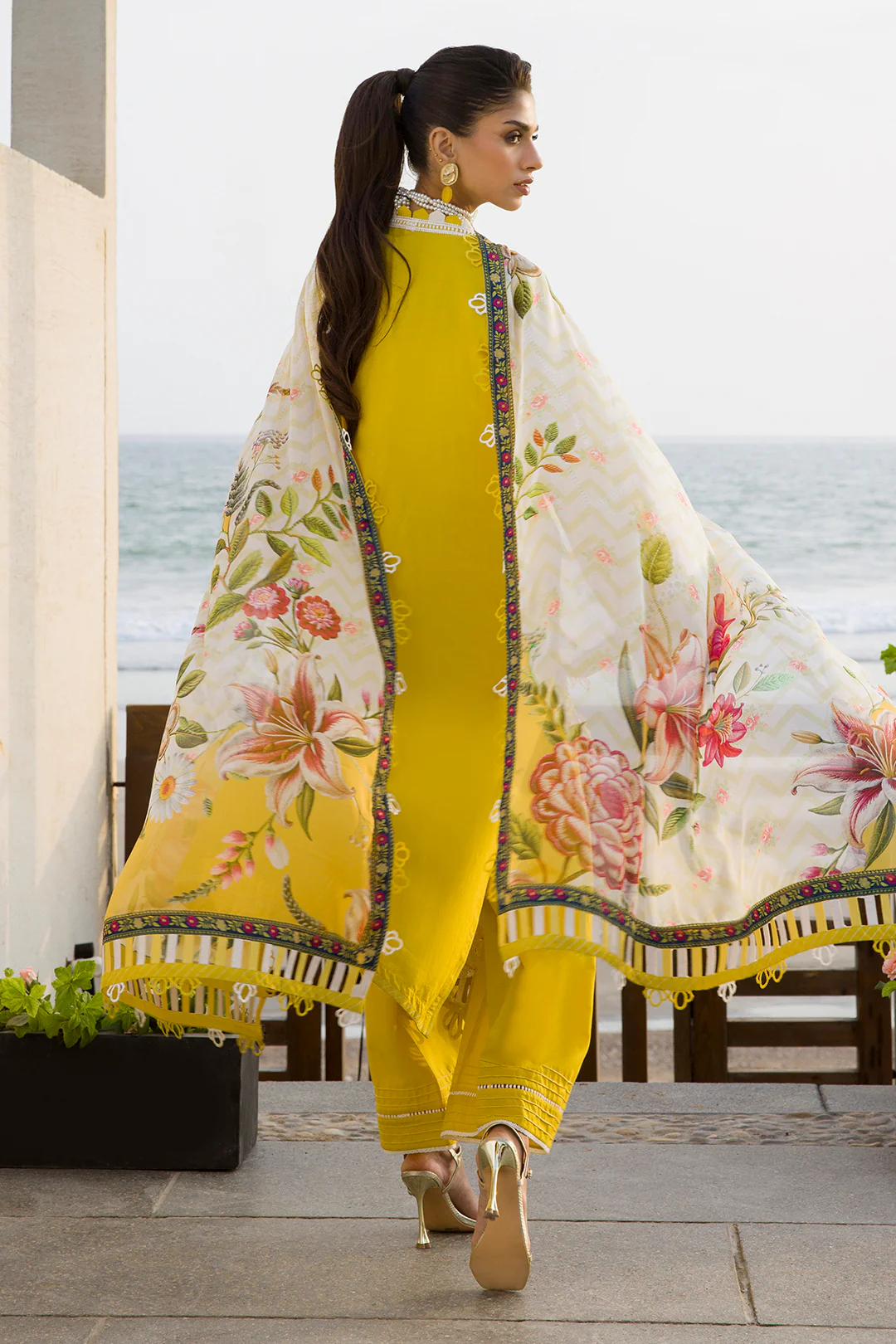 Embroidered Shirt Shalwar Dupatta - 0073 - Image 19