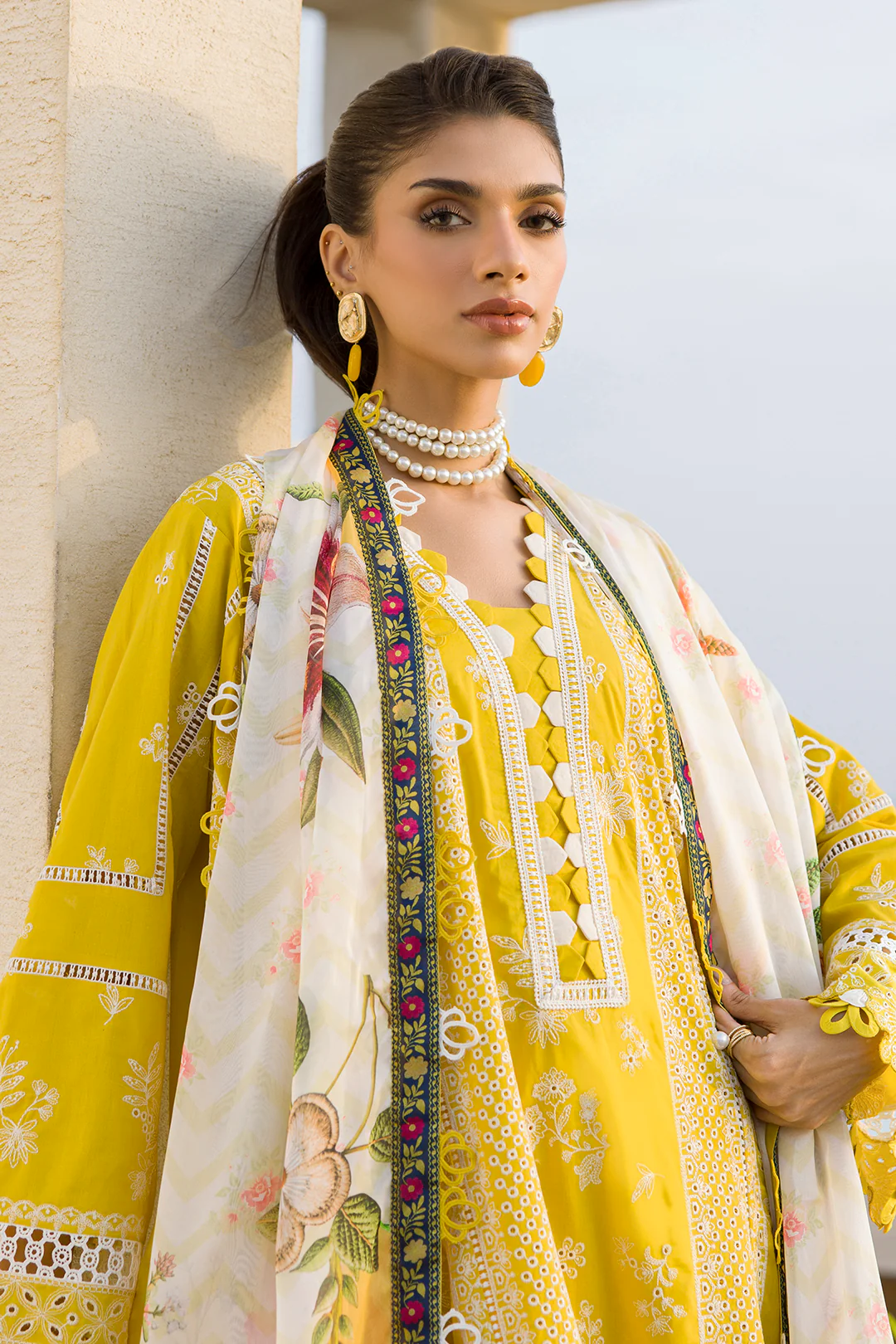Embroidered Shirt Shalwar Dupatta - 0073 - Image 2