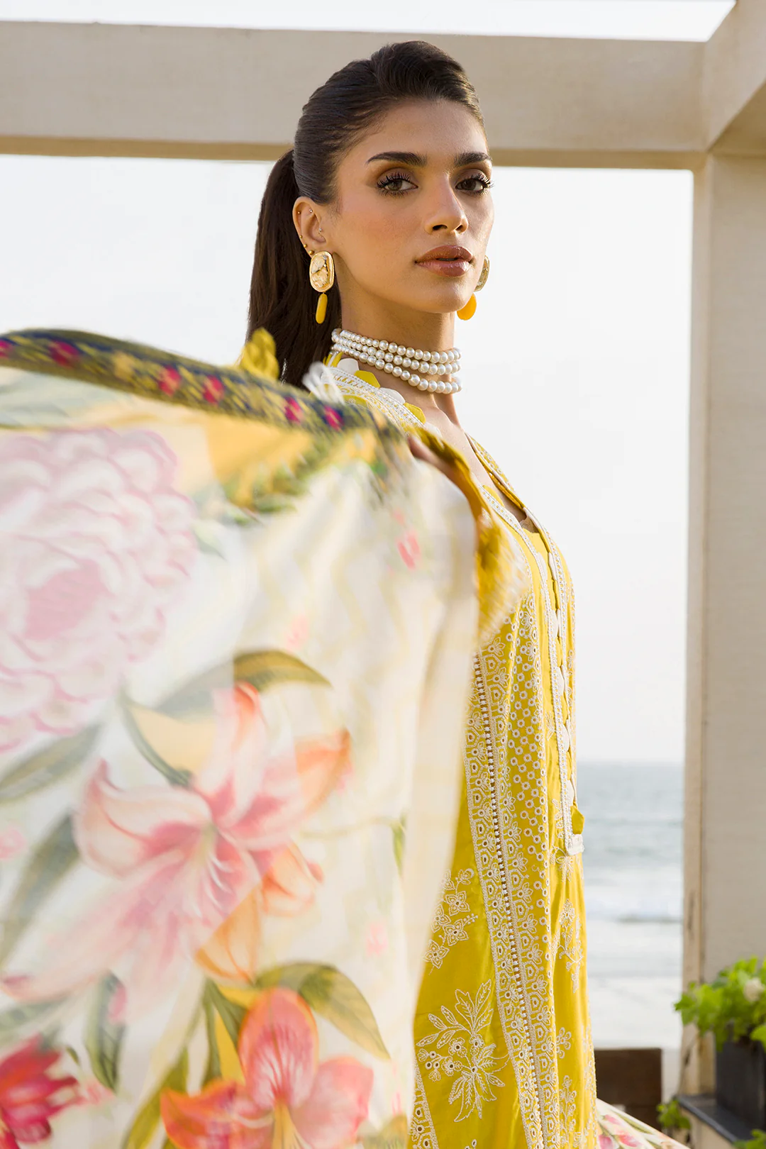Embroidered Shirt Shalwar Dupatta - 0073 - Image 4