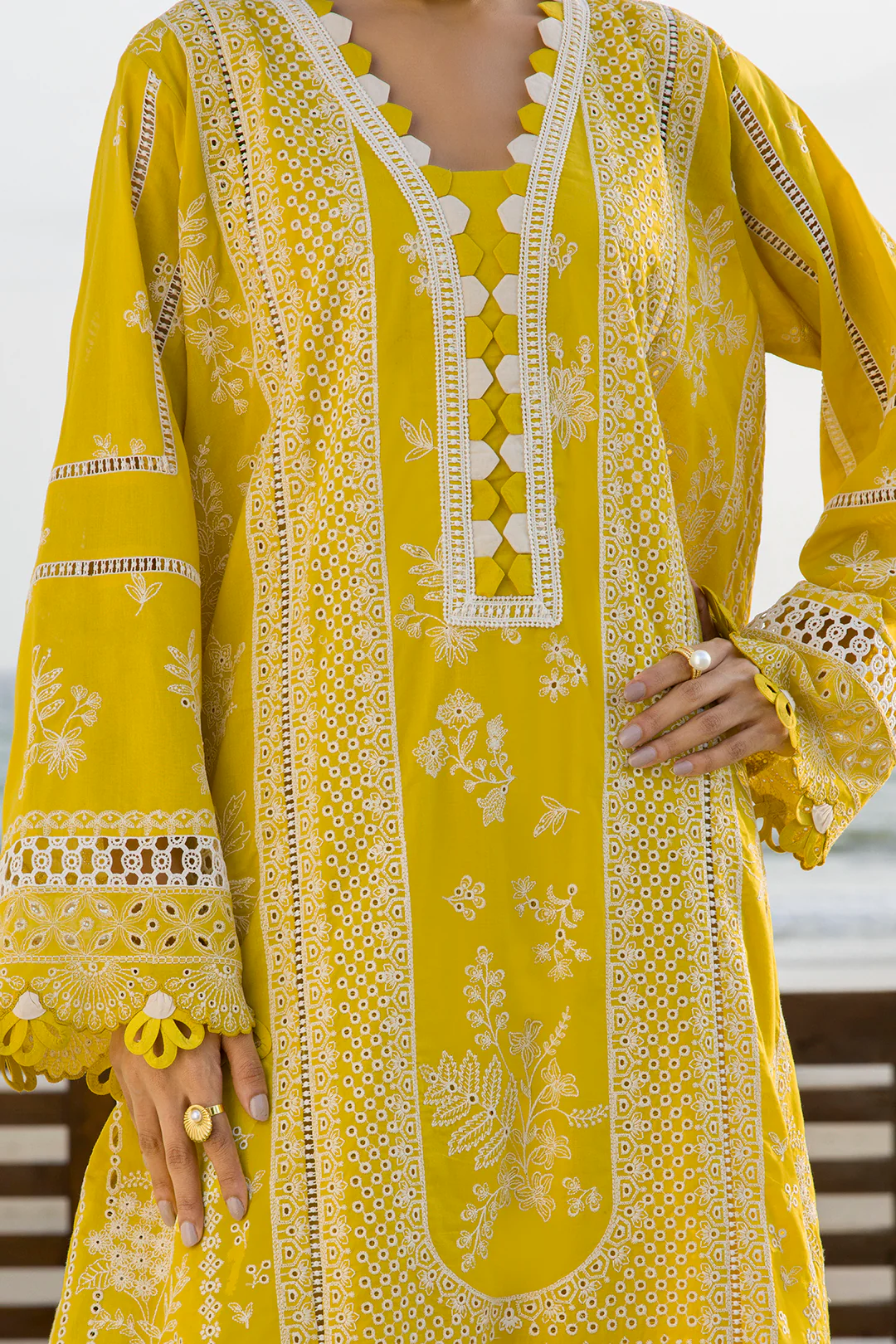 Embroidered Shirt Shalwar Dupatta - 0073 - Image 9