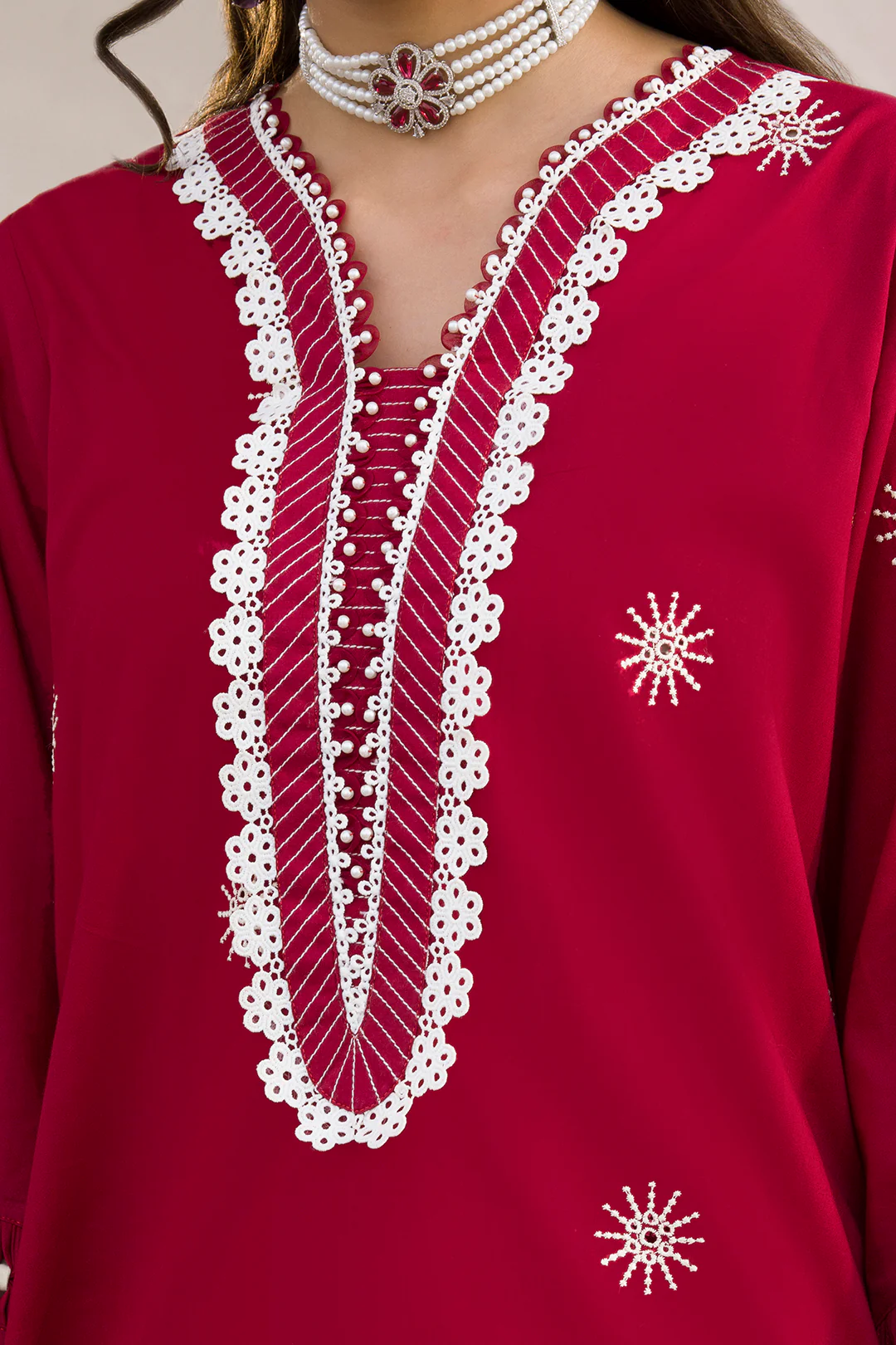 Embroidered Shirt Shalwar Dupatta - 0075 - Image 12