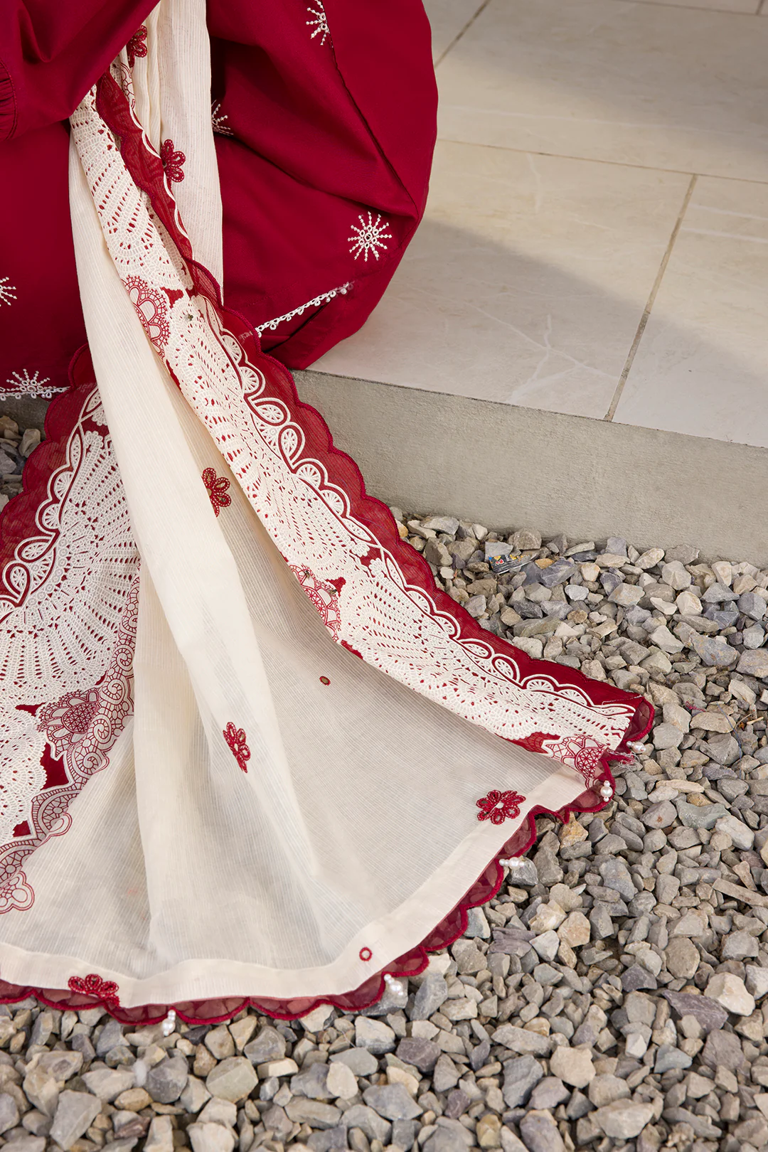 Embroidered Shirt Shalwar Dupatta - 0075 - Image 14
