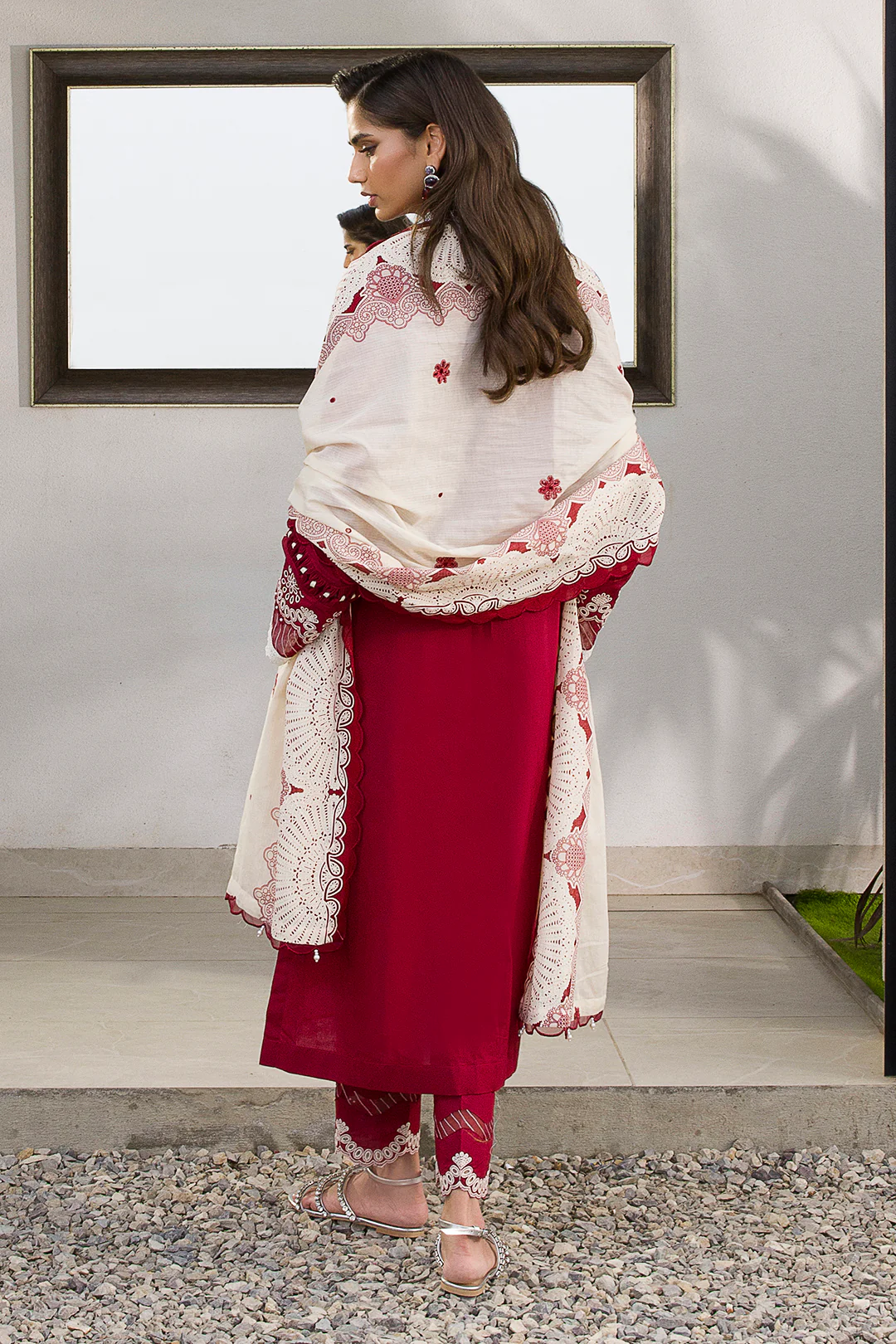 Embroidered Shirt Shalwar Dupatta - 0075 - Image 15