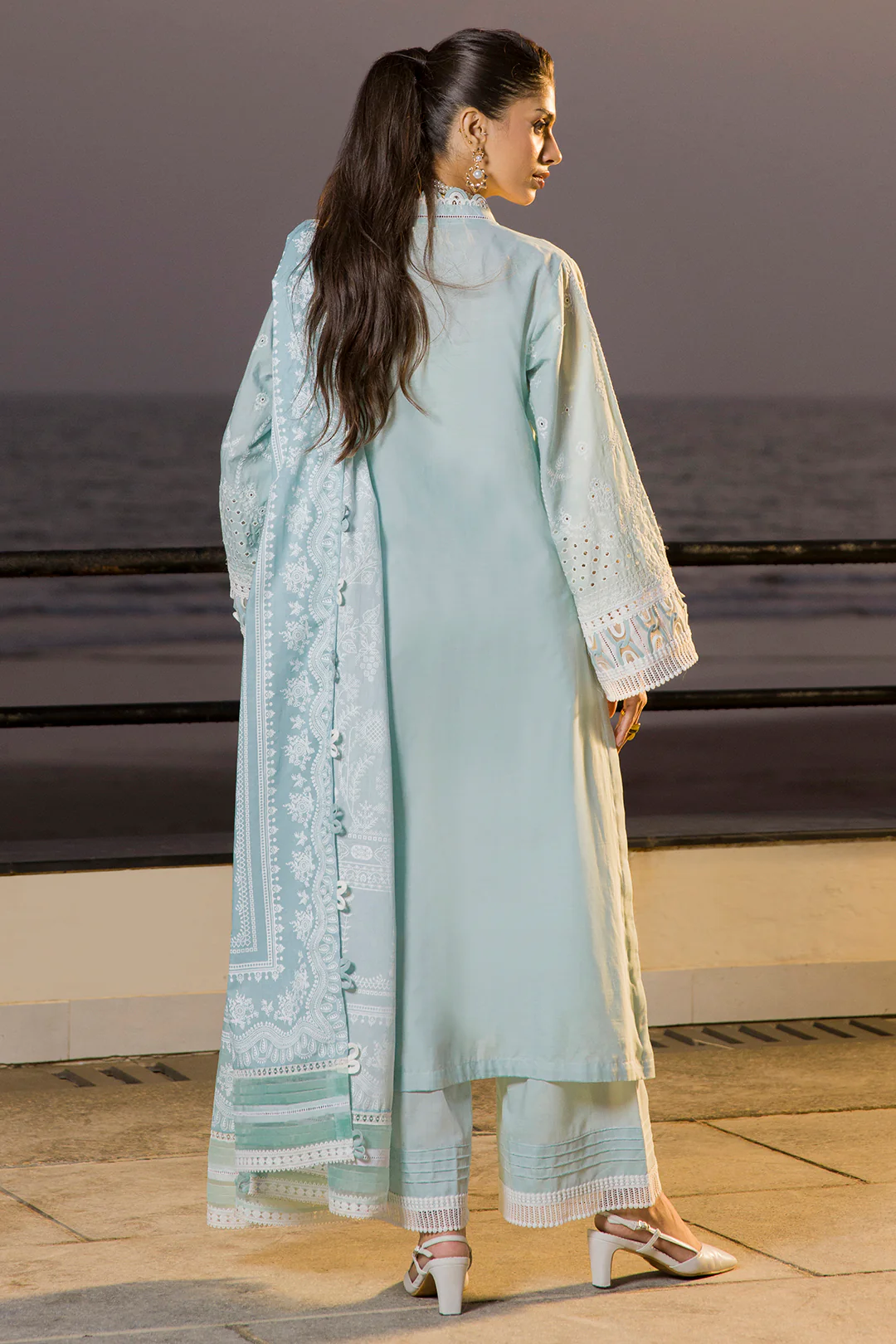 Embroidered Shirt Shalwar Dupatta - 0079 - Image 5
