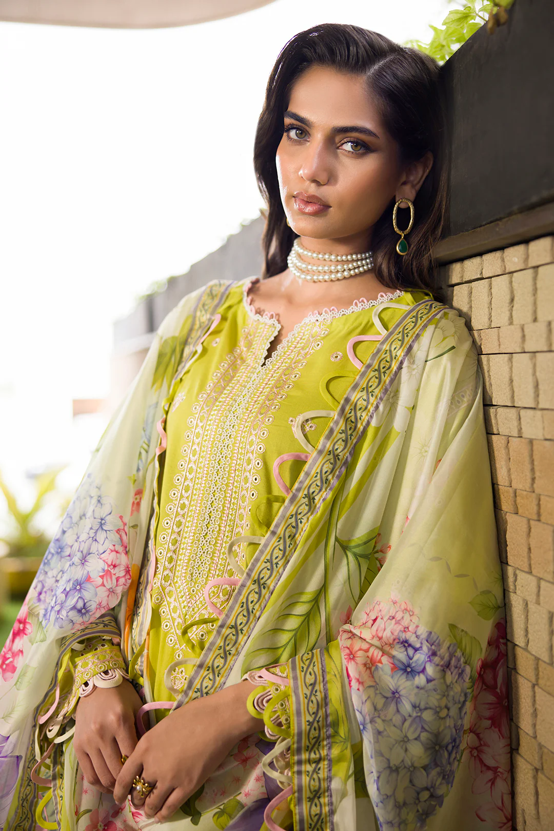 Embroidered Shirt Shalwar Dupatta - 0081 - Image 12