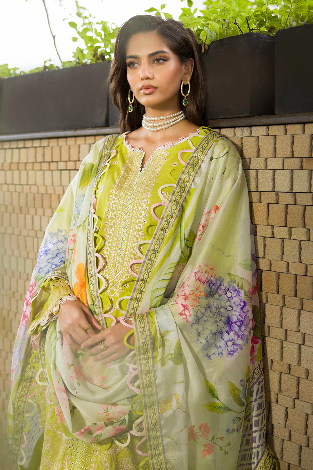 Embroidered Shirt Shalwar Dupatta - 0081 - Image 6