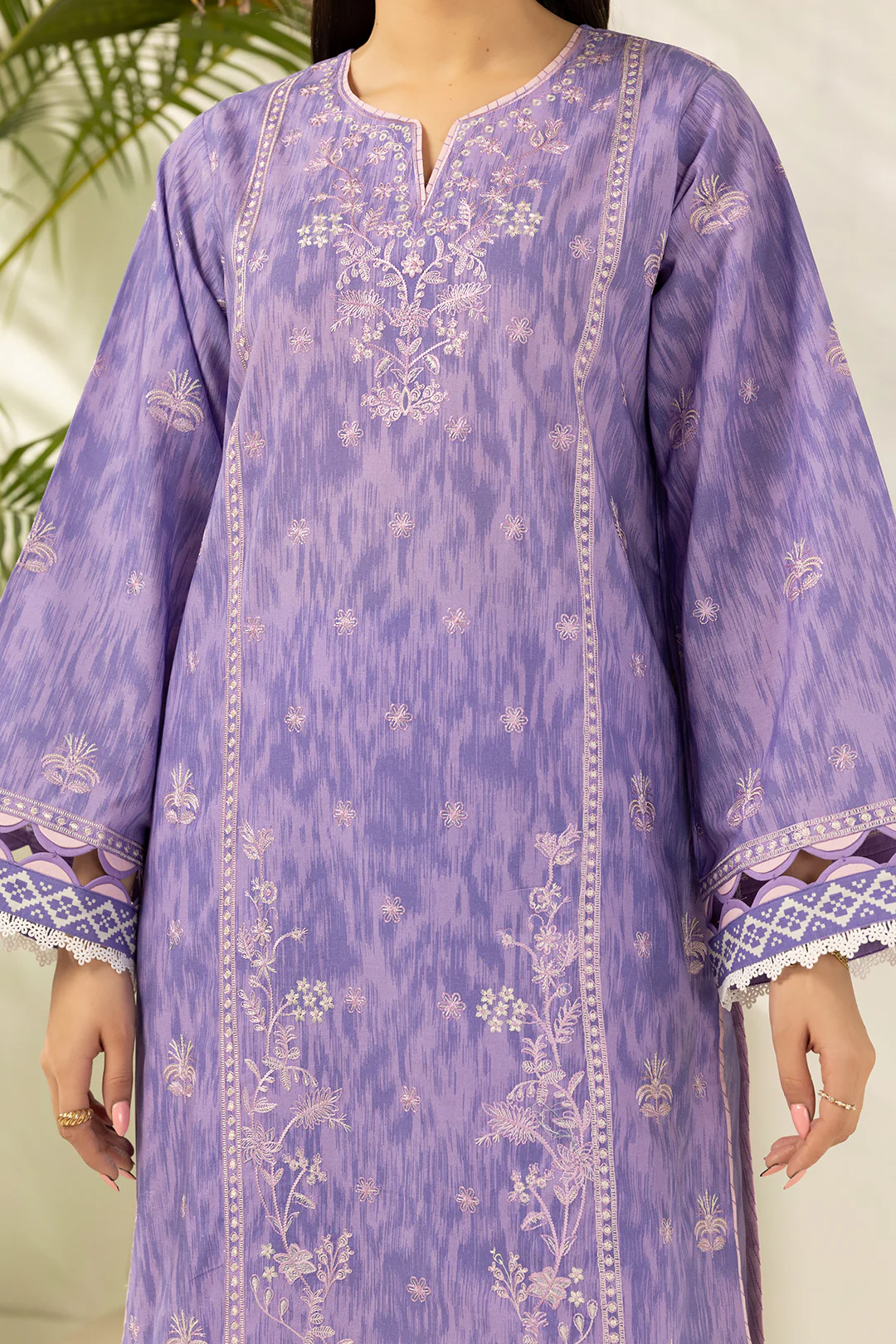 Embroidered Shirt Shalwar Dupatta - 0207 - Image 5