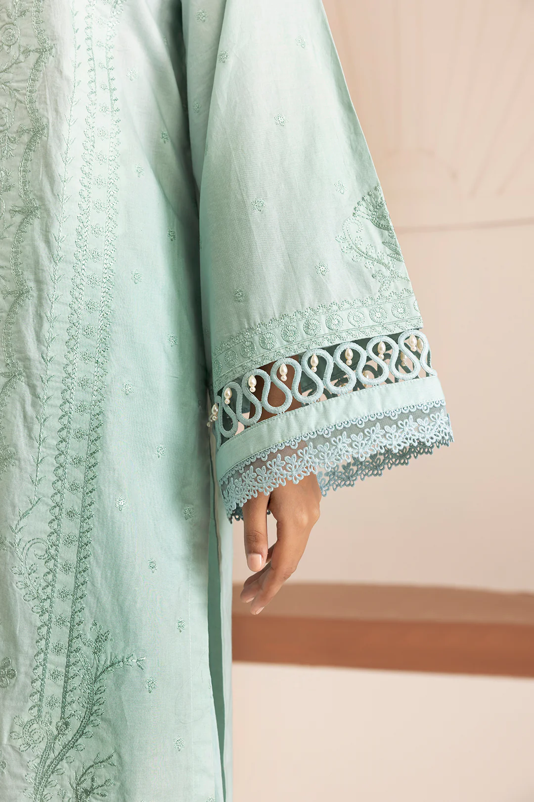 Embroidered Shirt Shalwar Dupatta - 0209 - Image 7