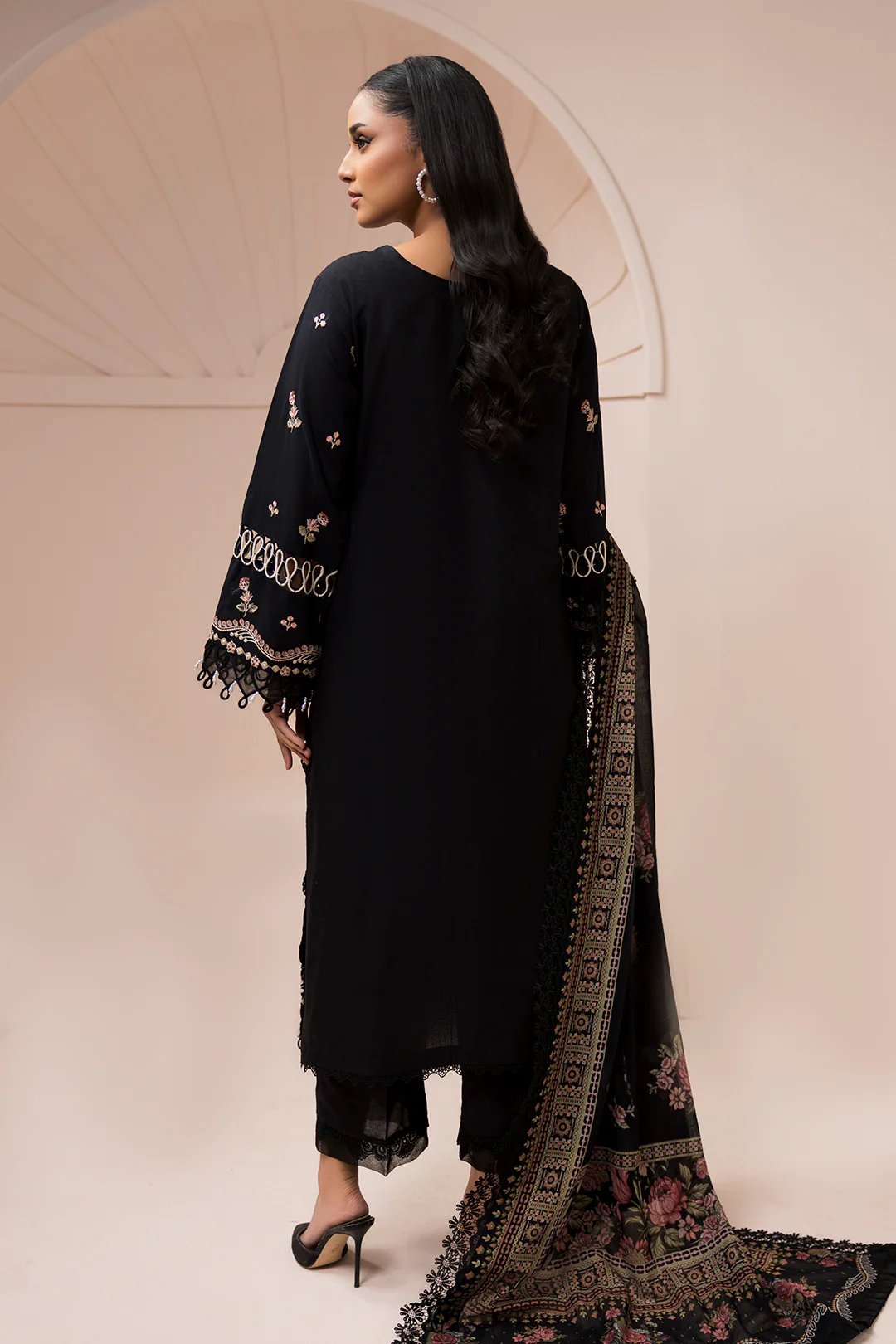 Embroidered Shirt Shalwar Dupatta - 0212 - Image 7