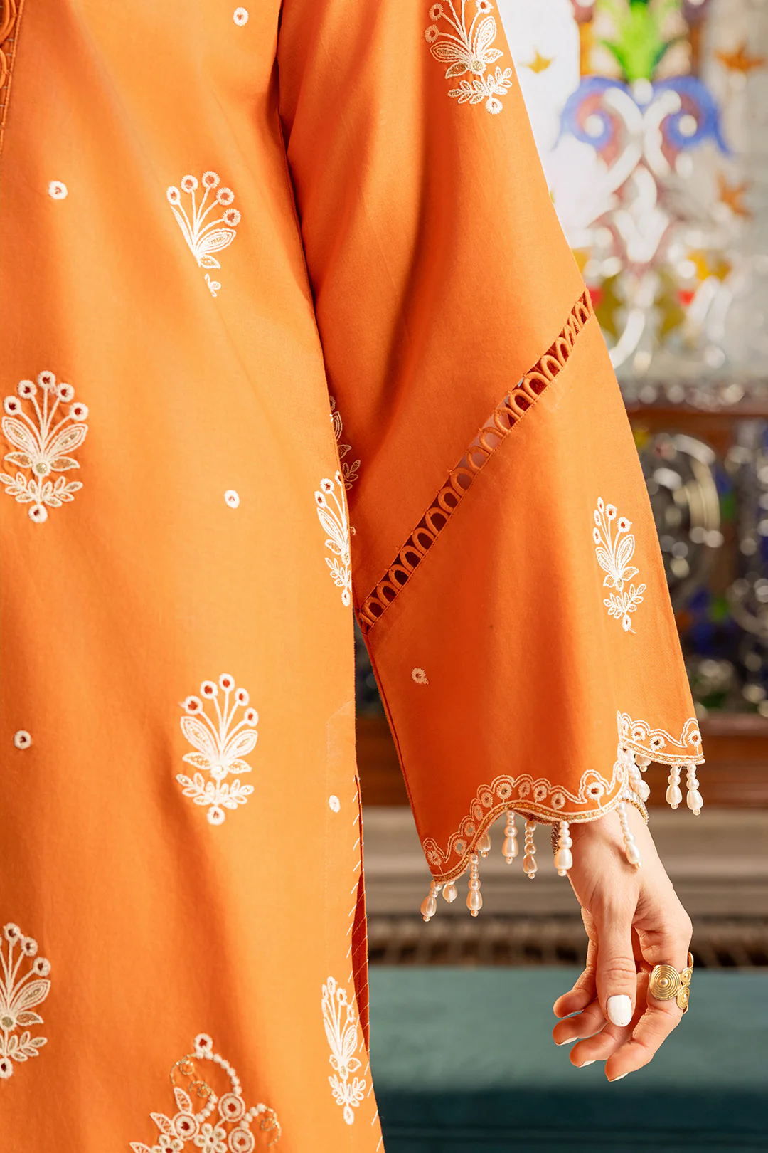 Embroidered Shirt Shalwar Dupatta - 4002 - Image 12