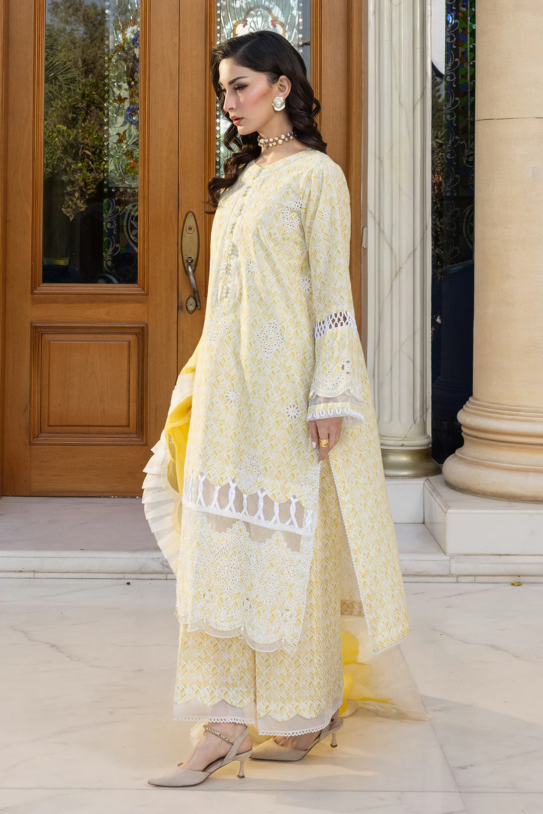 Embroidered Shirt Shalwar Dupatta - 4005 - Image 8