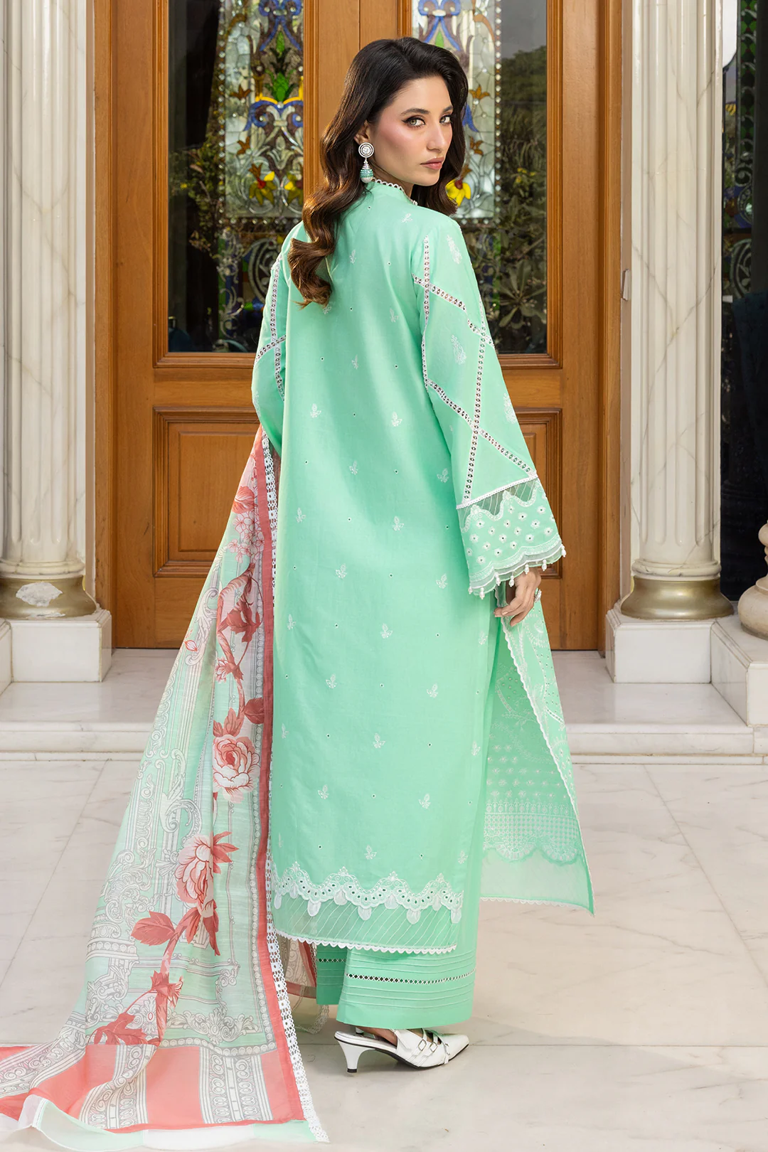 Embroidered Shirt Shalwar Dupatta - 4007 - Image 19