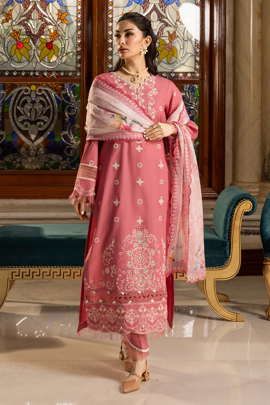 Embroidered Shirt Shalwar Dupatta - 4010