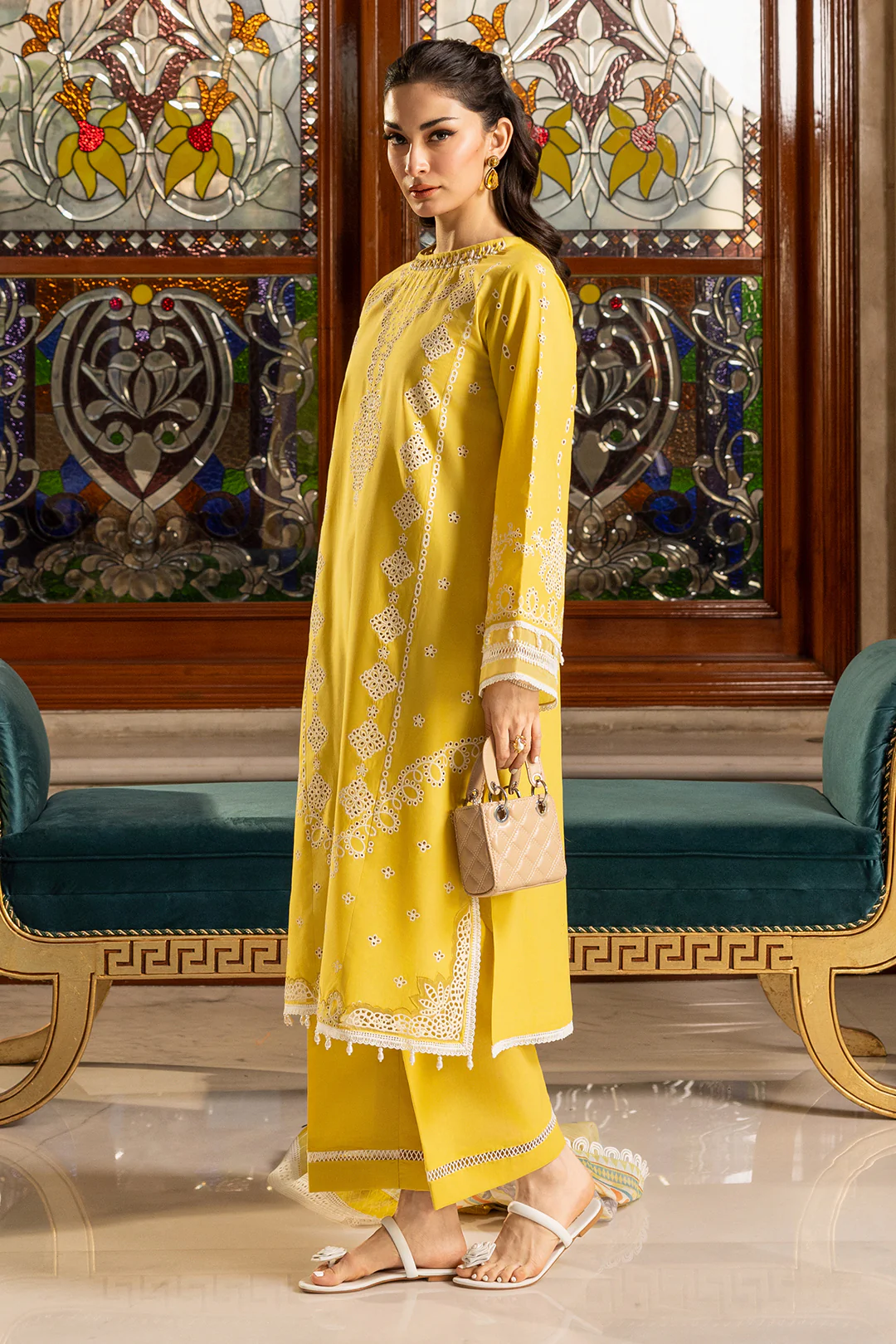 Embroidered Shirt Shalwar Dupatta - 4015 - Image 8