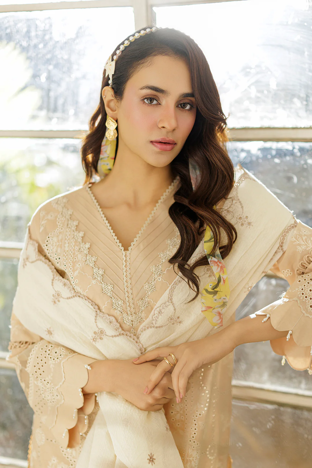 Embroidered Shirt Shalwar Dupatta - 4018 - Image 2