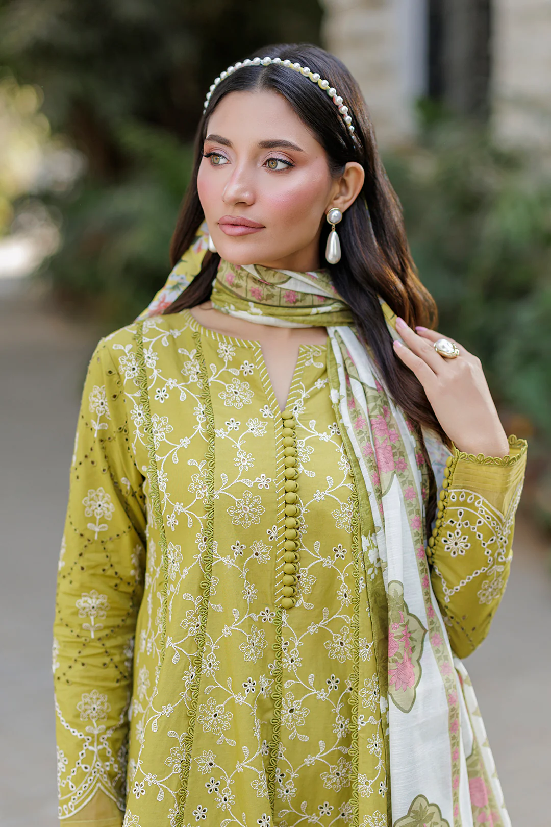 Embroidered Shirt Shalwar Dupatta - 4023 - Image 6