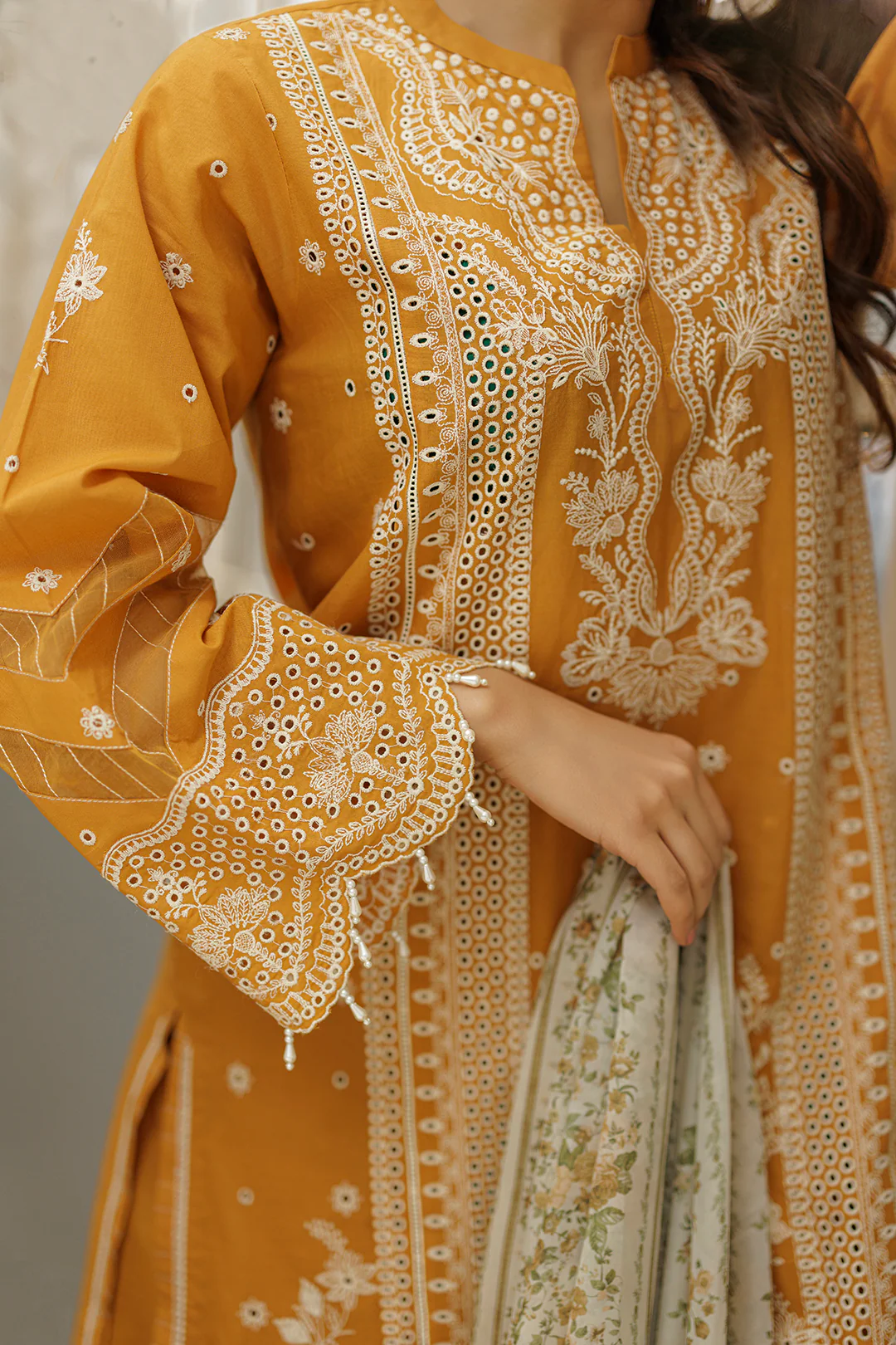 Embroidered Shirt Shalwar Dupatta - 4032 - Image 6