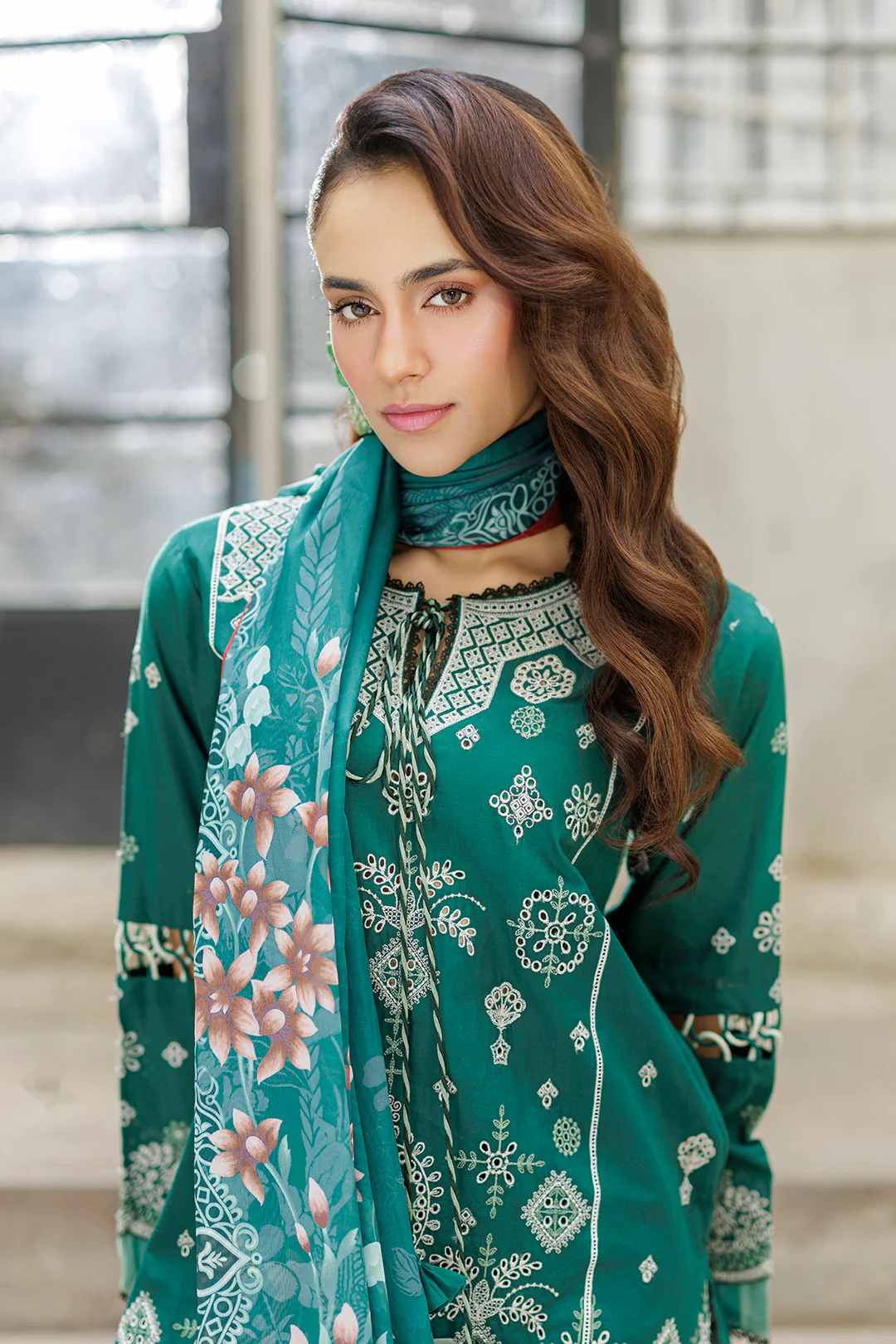 Embroidered Shirt Shalwar Dupatta - 4034 - Image 2