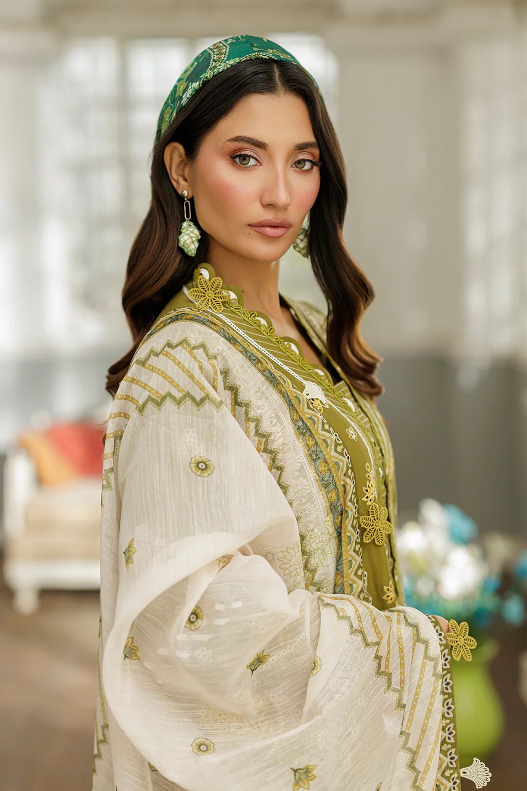 Embroidered Shirt Shalwar Dupatta - 4044 - Image 8