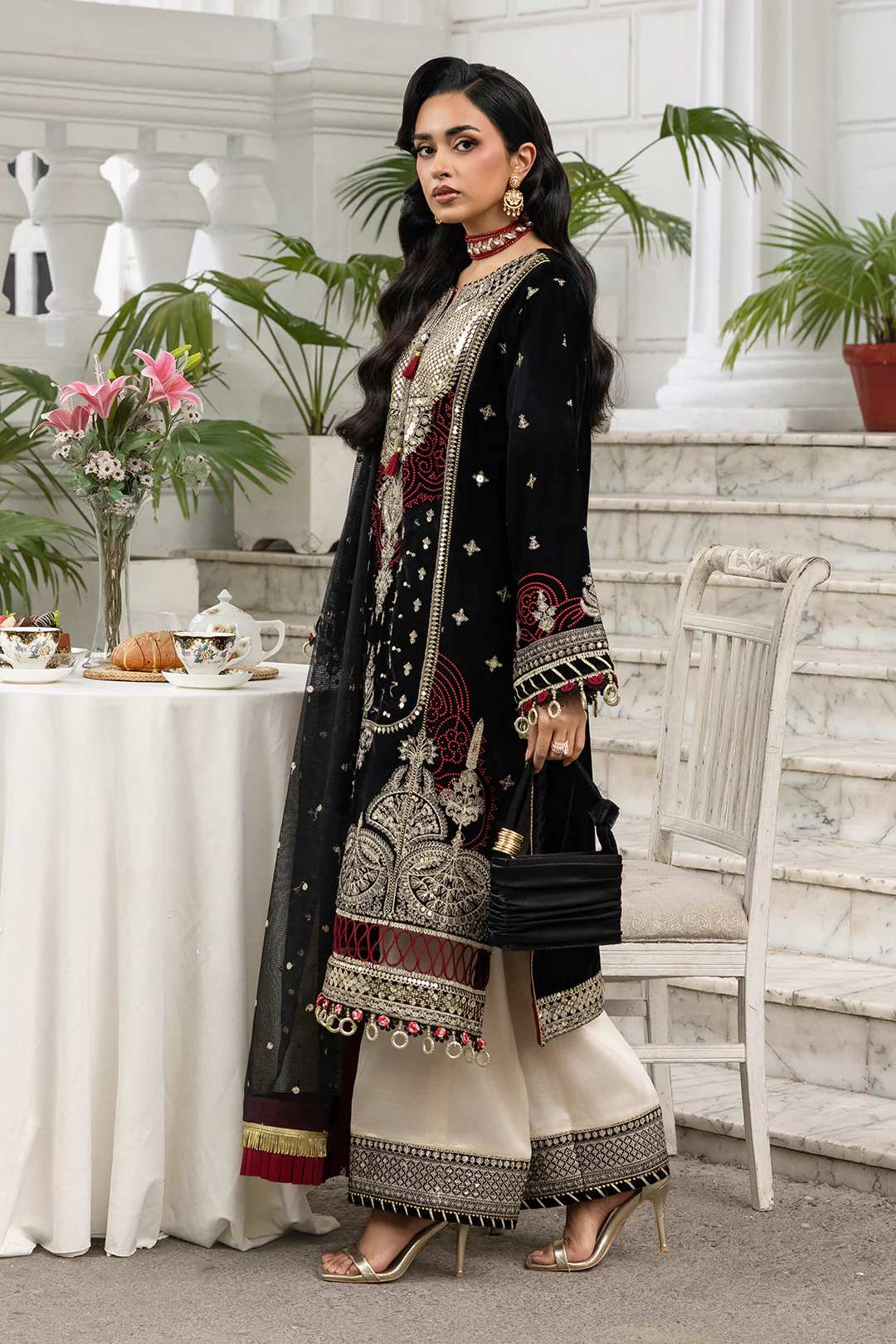 Embroidered Shirt Shalwar Dupatta - 4196 - Image 13