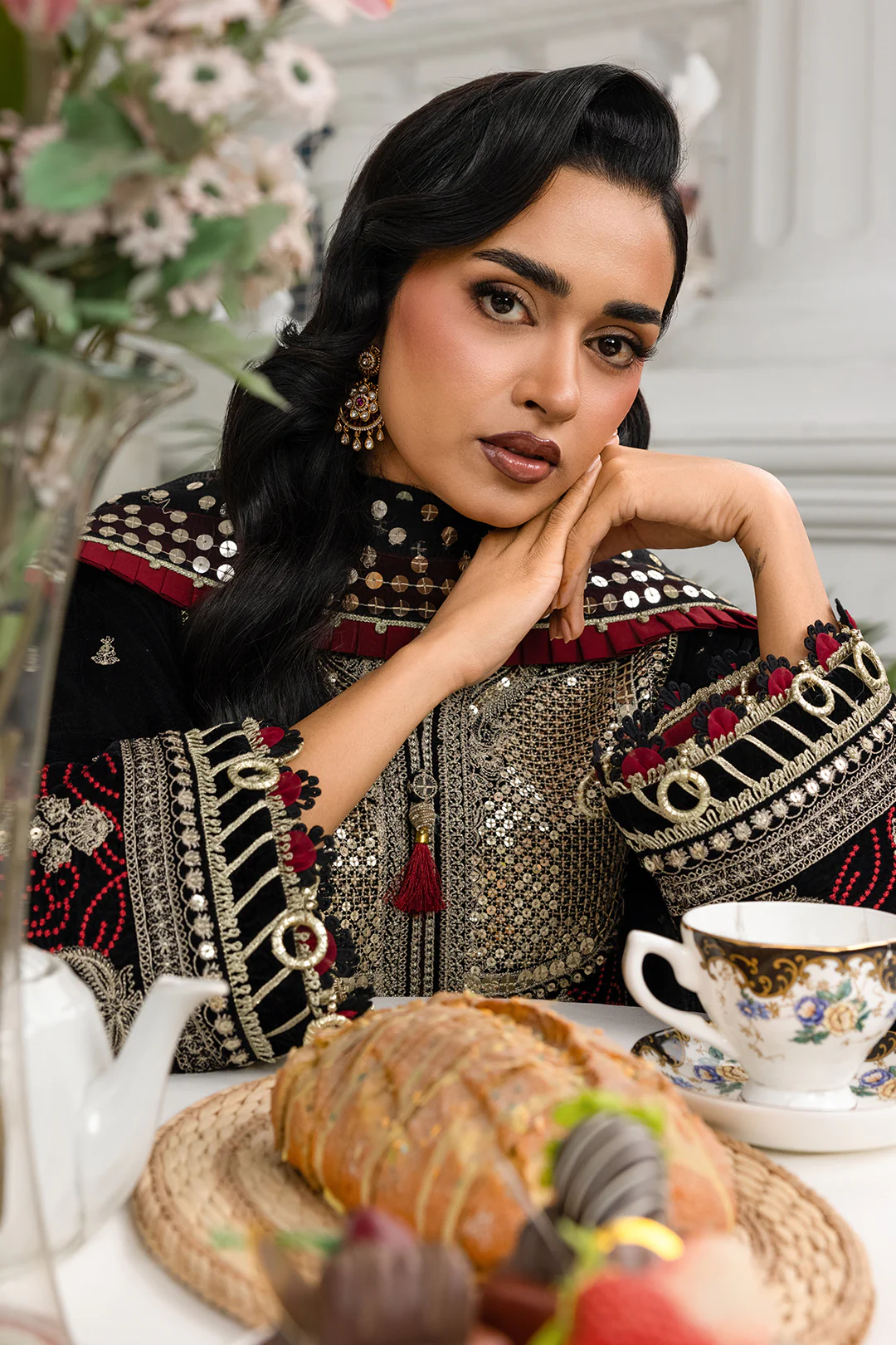Embroidered Shirt Shalwar Dupatta - 4196 - Image 5