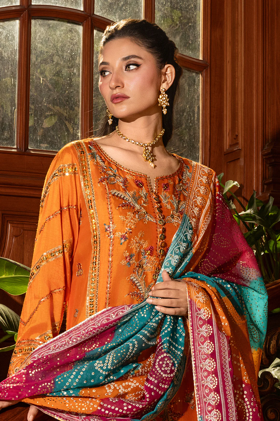 Embroidered Shirt Shalwar Dupatta - 4200 - Image 2