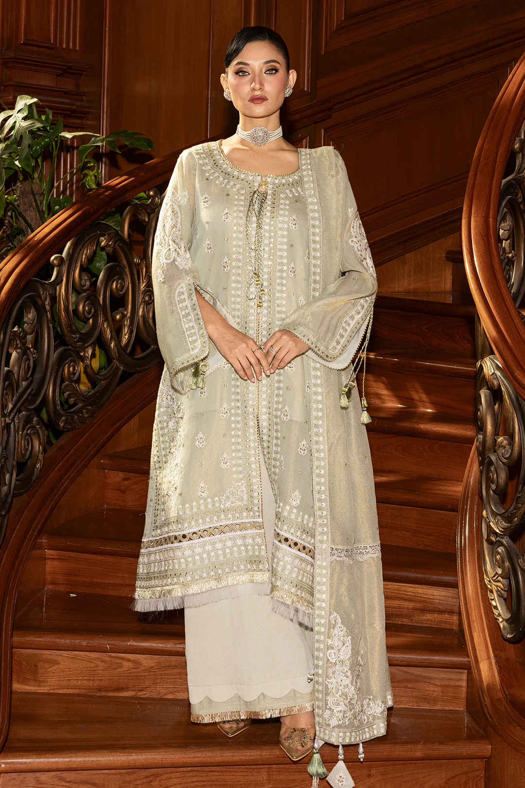 Embroidered Shirt Shalwar Dupatta - 4201