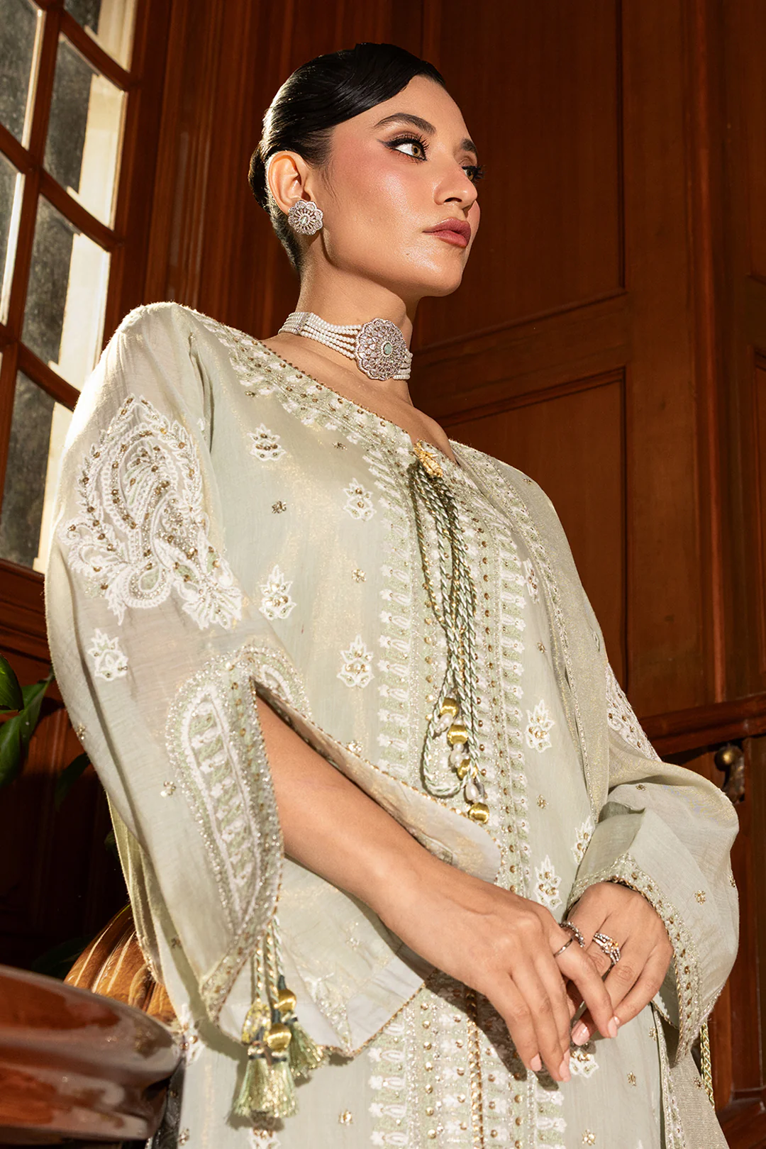 Embroidered Shirt Shalwar Dupatta - 4201 - Image 7