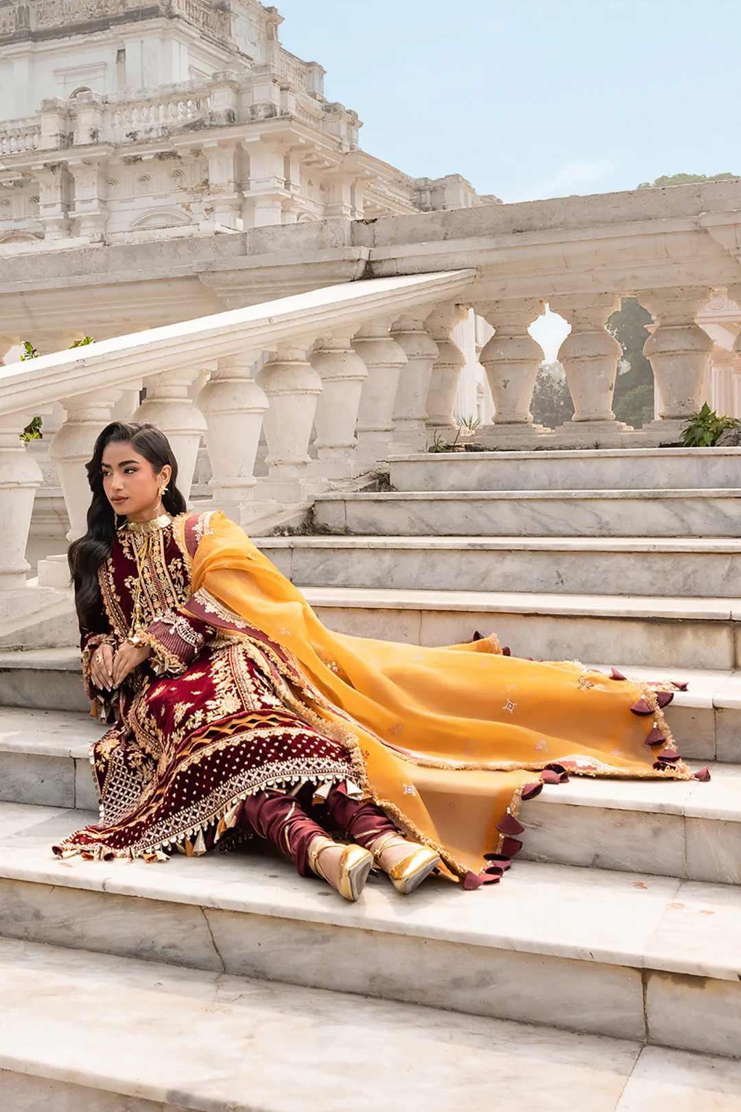 Embroidered Shirt Shalwar Dupatta - 4205 - Image 19