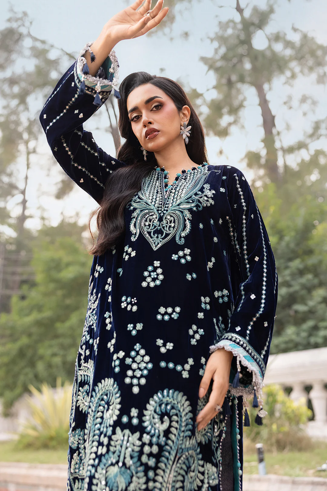 Embroidered Shirt Shalwar Dupatta - 4206 - Image 14