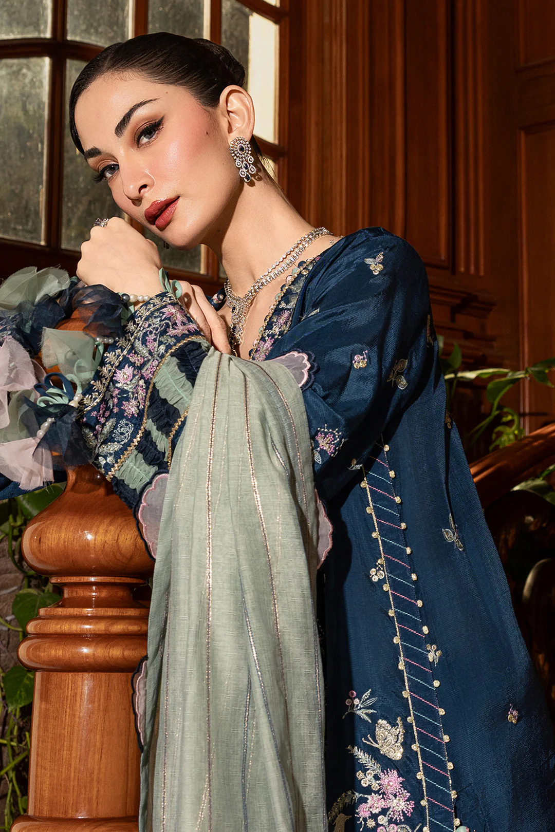 Embroidered Shirt Shalwar Dupatta - 4207 - Image 2