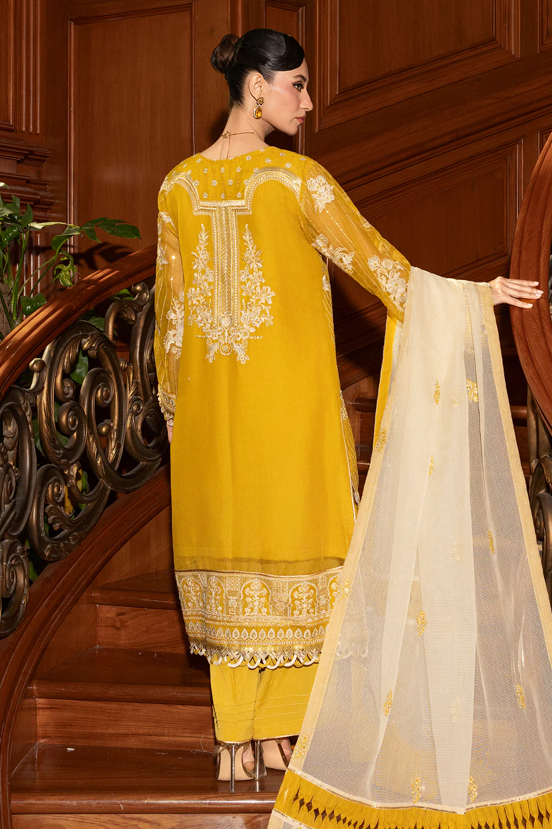 Embroidered Shirt Shalwar Dupatta - 4210 - Image 11