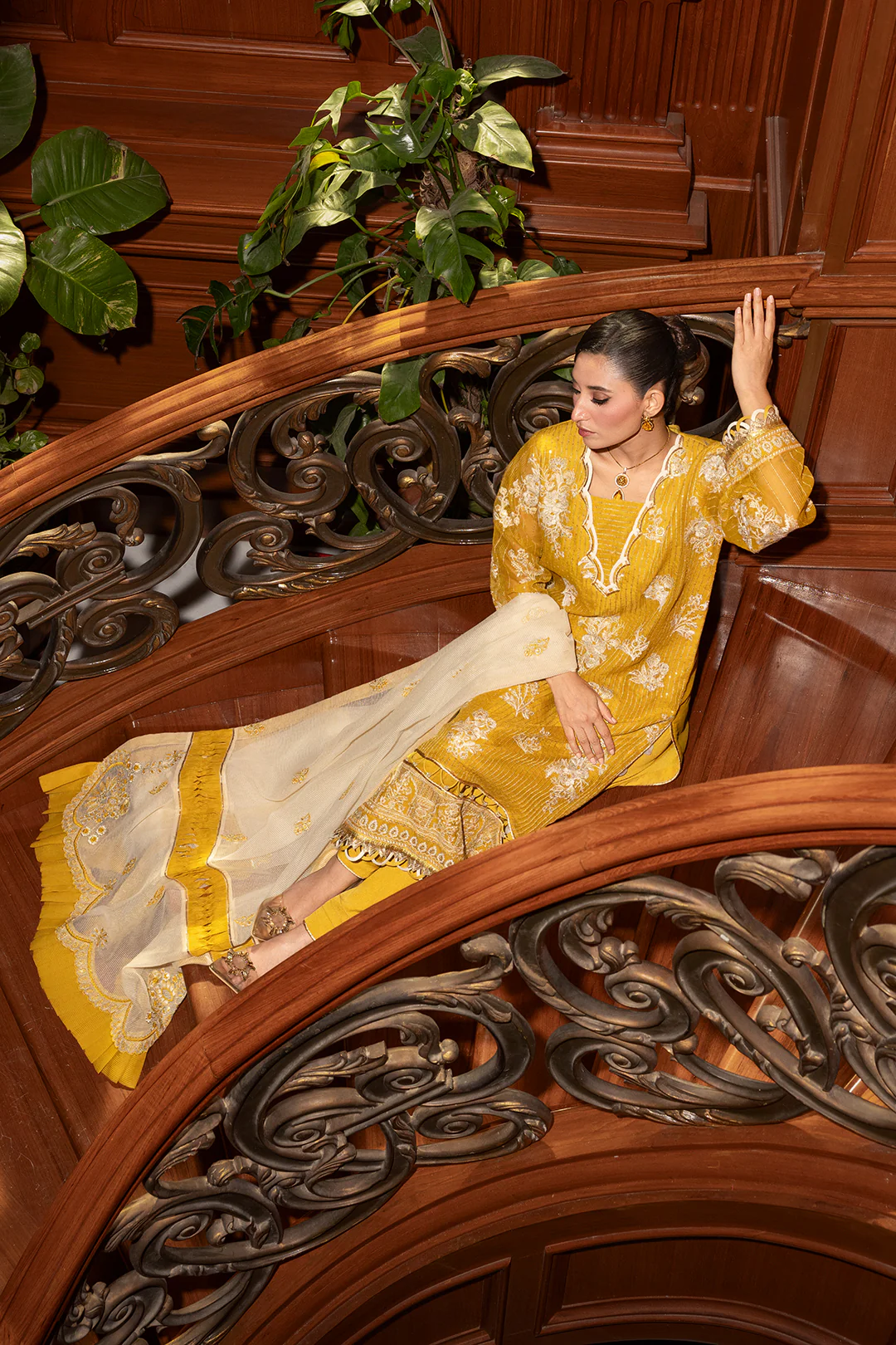Embroidered Shirt Shalwar Dupatta - 4210 - Image 7
