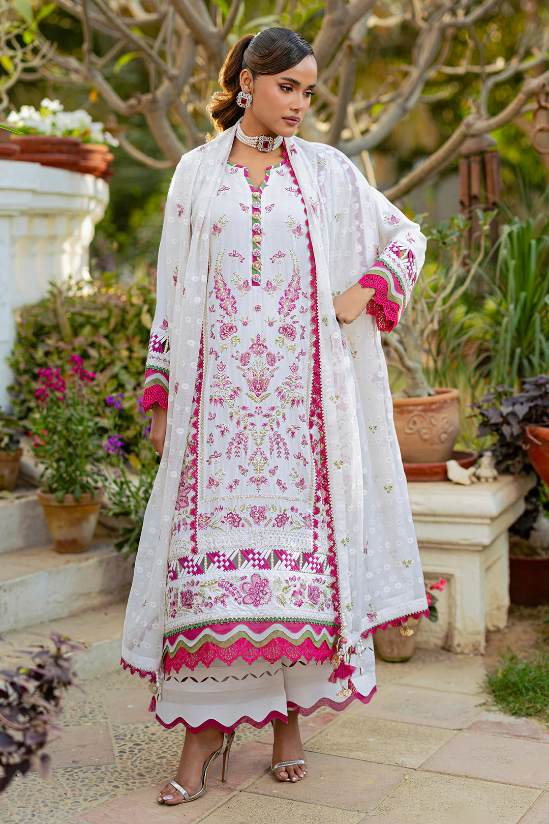 Embroidered Shirt Shalwar Dupatta - 4212 - Image 8
