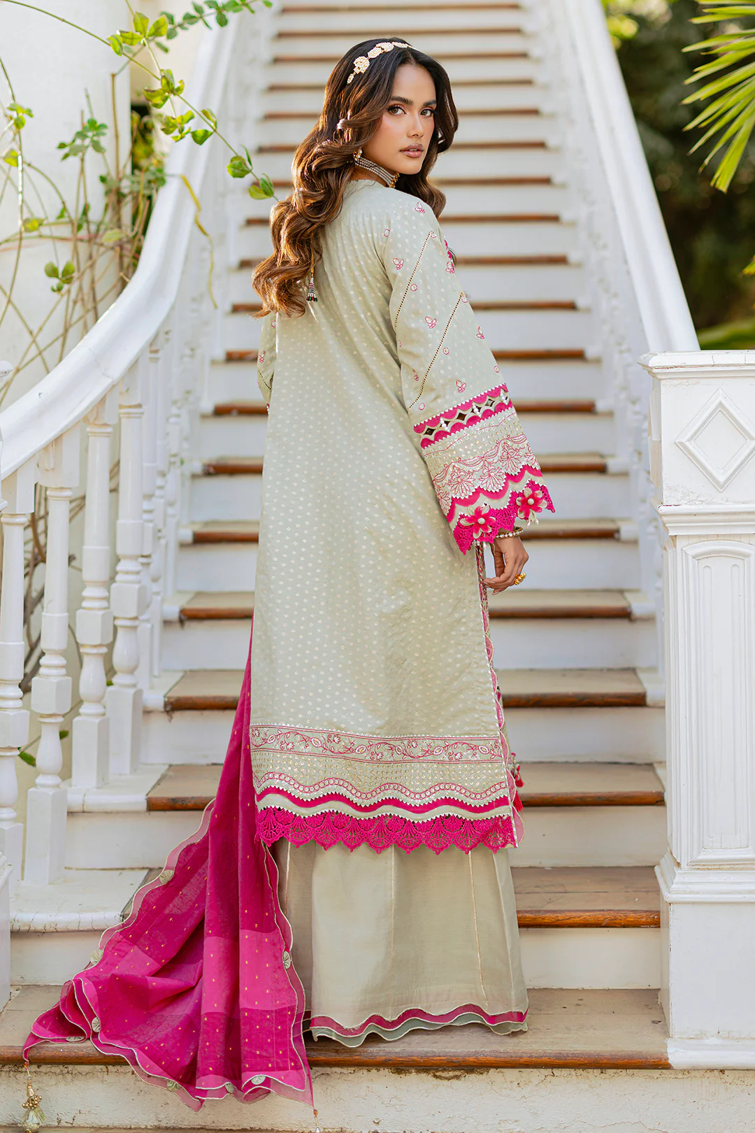 Embroidered Shirt Shalwar Dupatta - 4213 - Image 22
