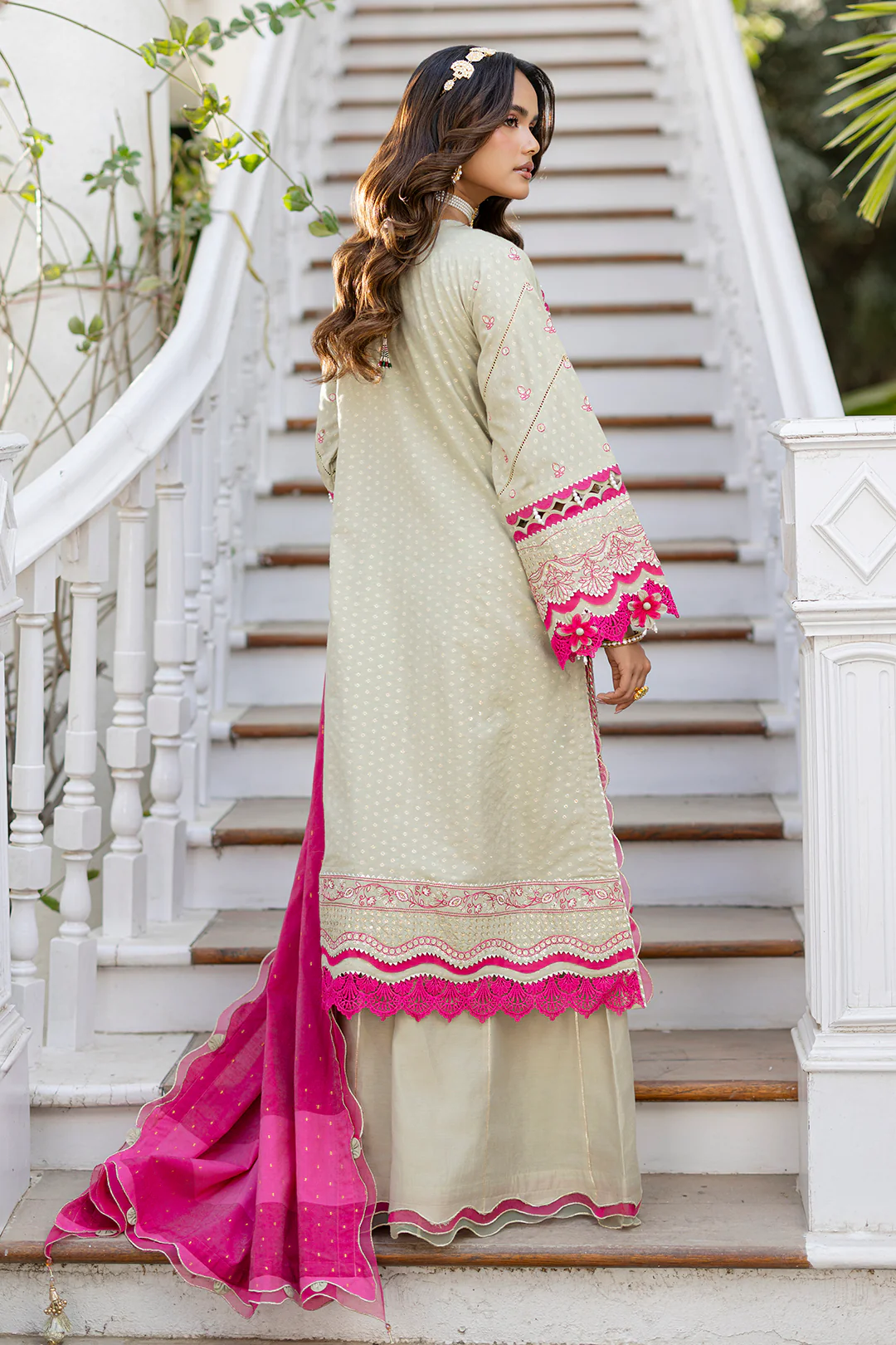Embroidered Shirt Shalwar Dupatta - 4213 - Image 23