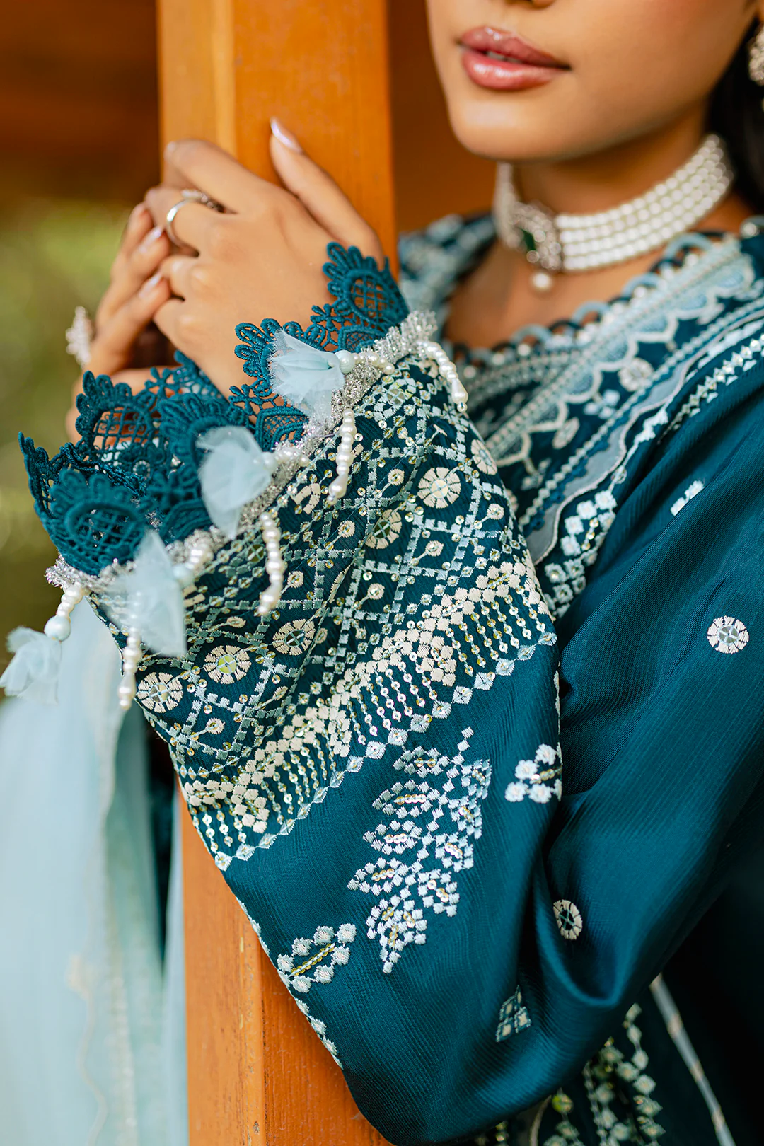 Embroidered Shirt Shalwar Dupatta - 4214 - Image 13