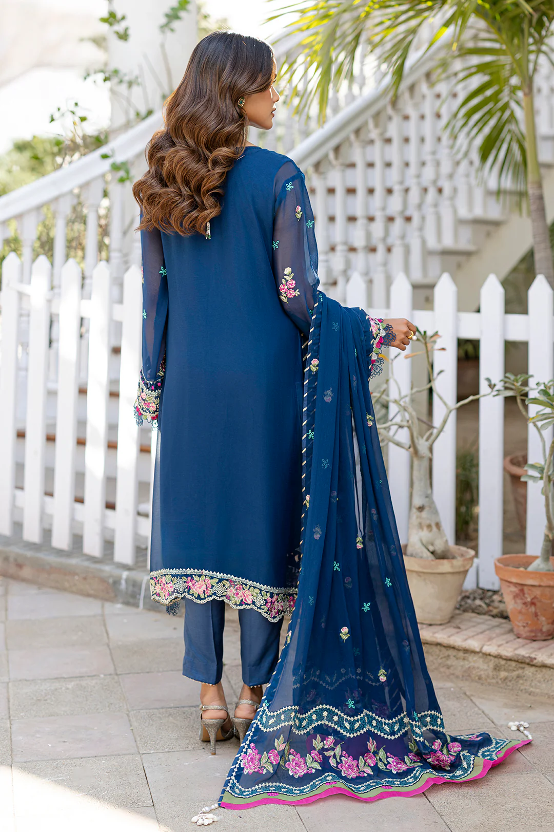 Embroidered Shirt Shalwar Dupatta - 4219 - Image 17