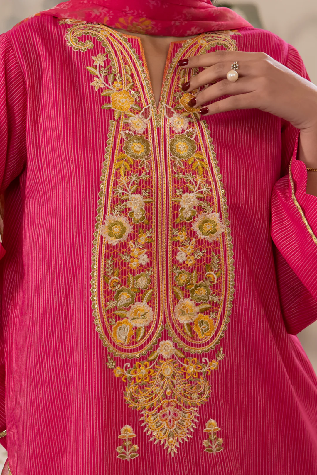 Embroidered Shirt Shalwar Dupatta - 1116 - Image 4