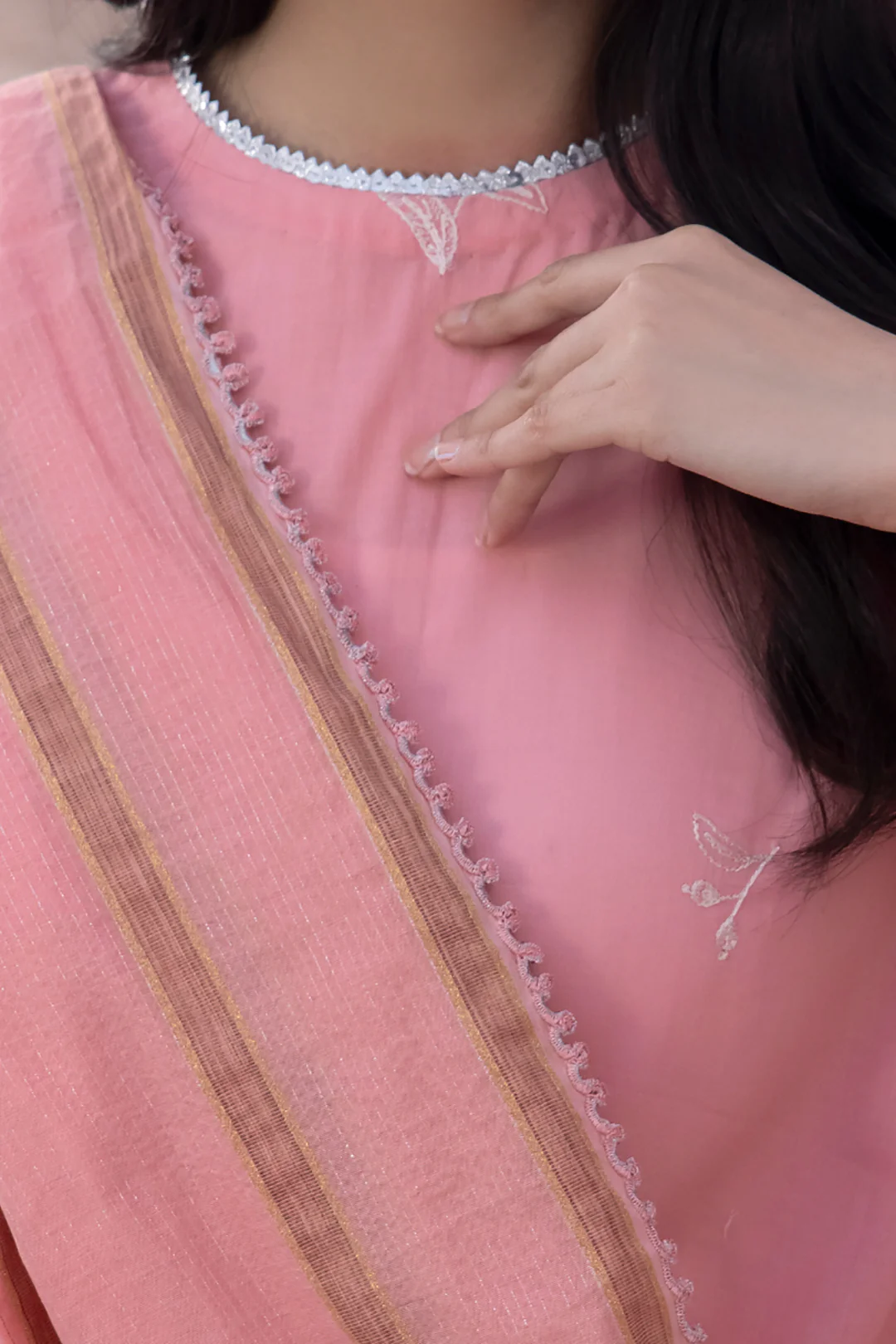 Embroidered Shirt Shalwar Dupatta - 1134 - Image 3
