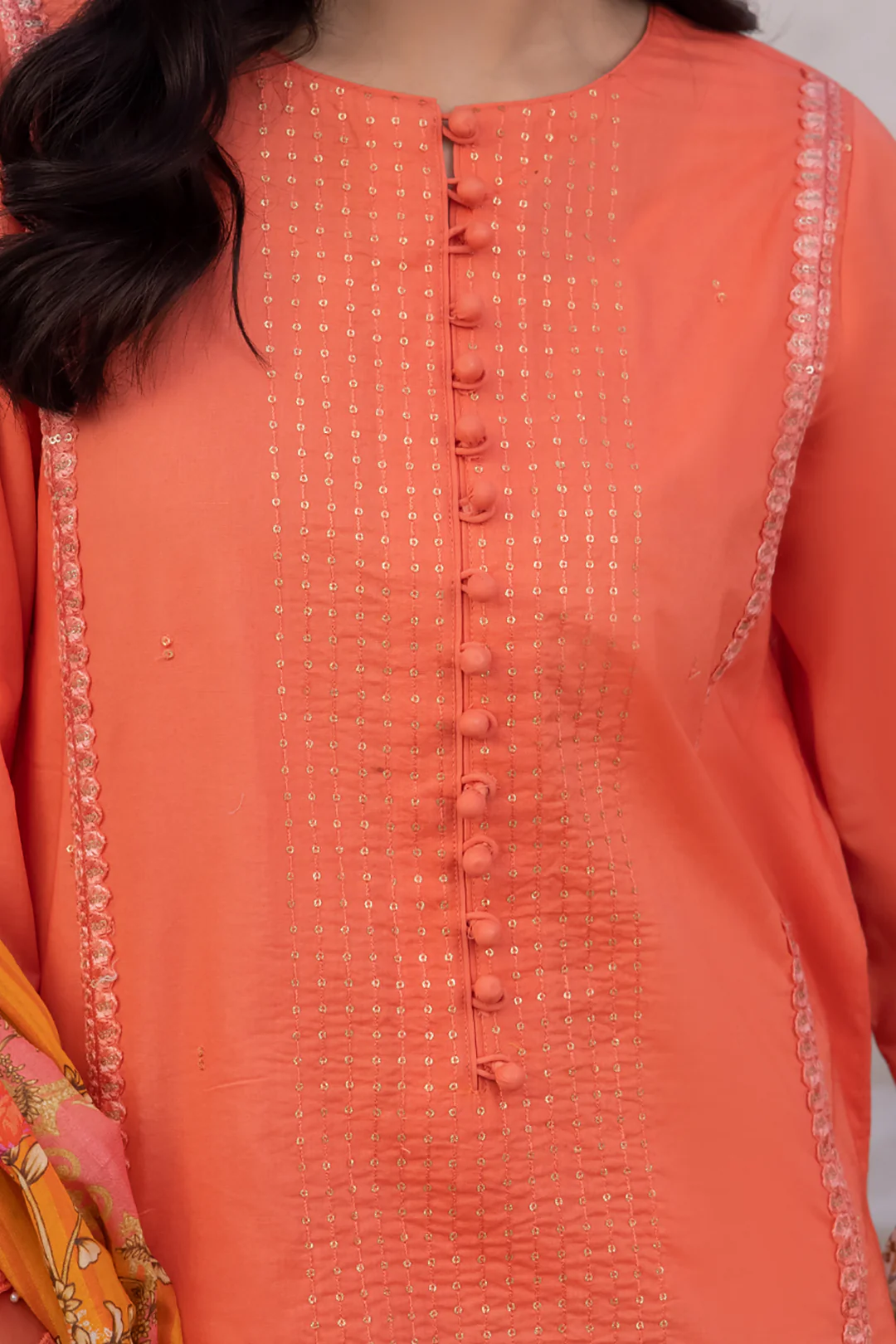 Embroidered Shirt Shalwar Dupatta - 1143 - Image 2